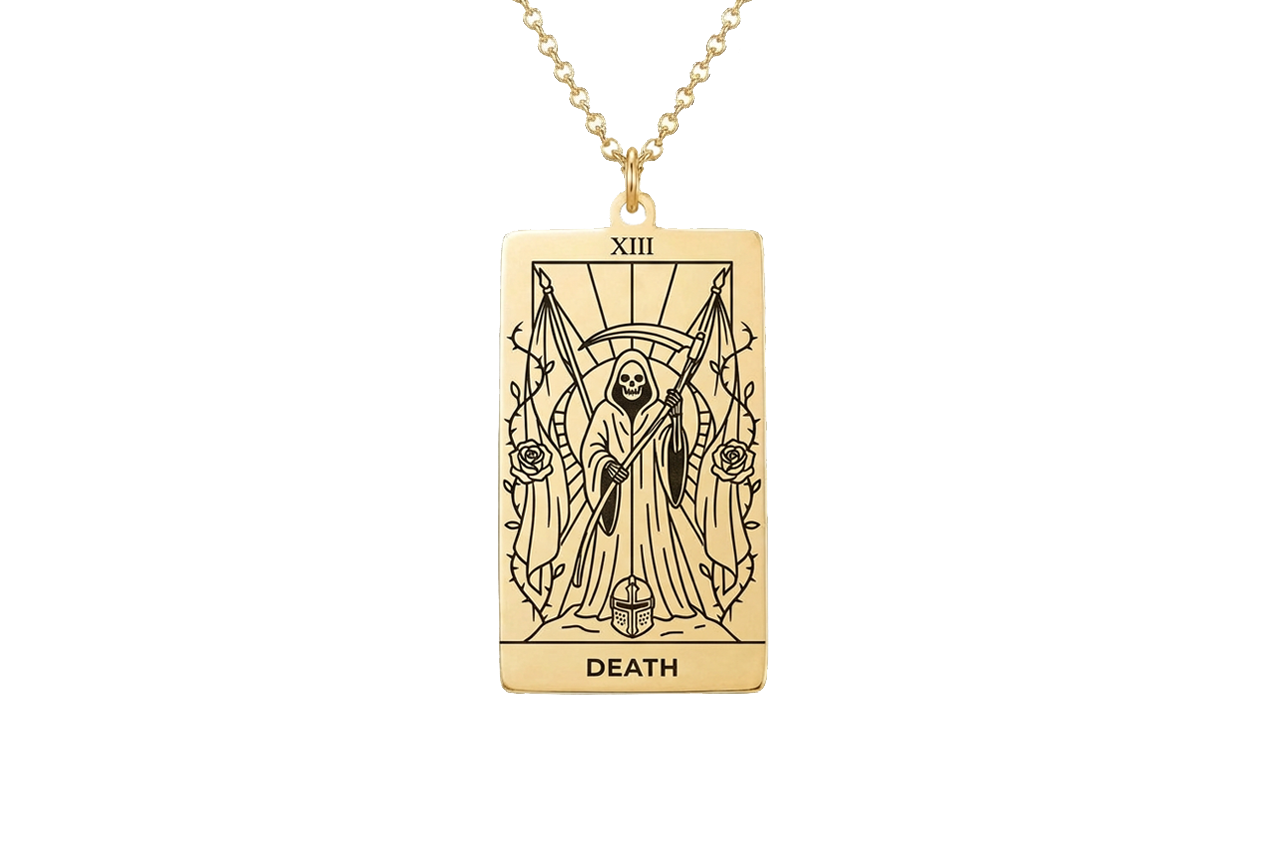 Death Tarot Card Necklace
