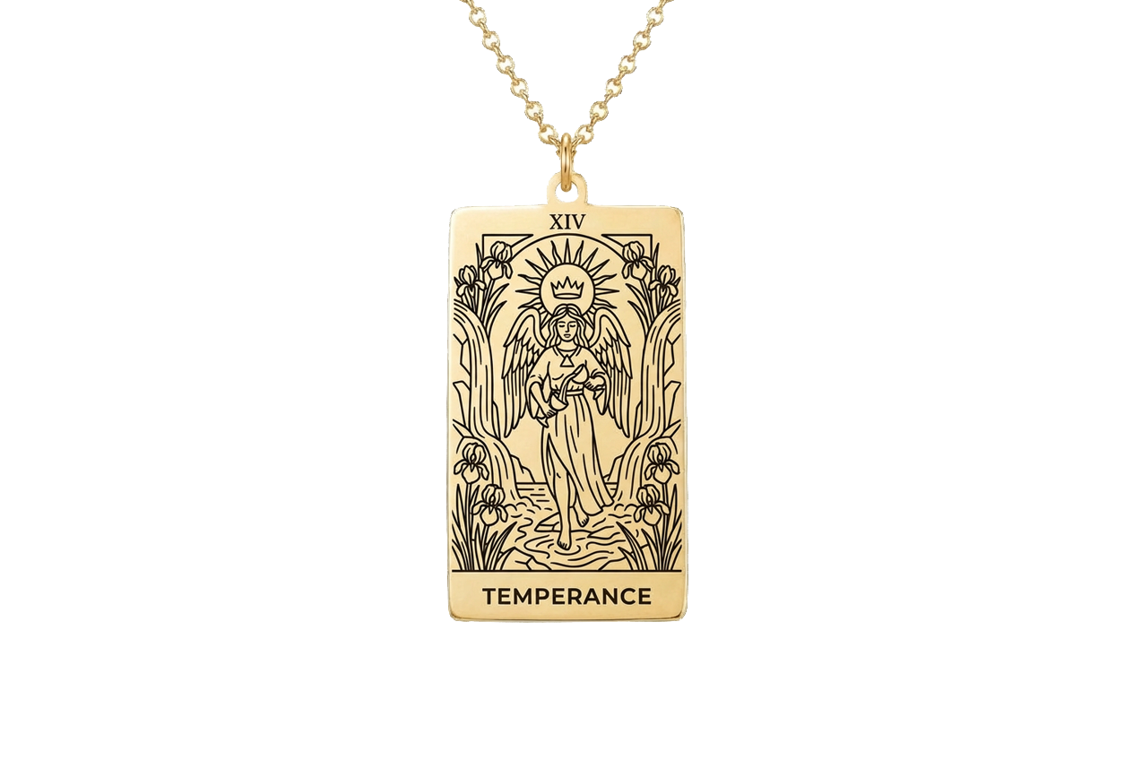 Temperance Tarot Card Necklace
