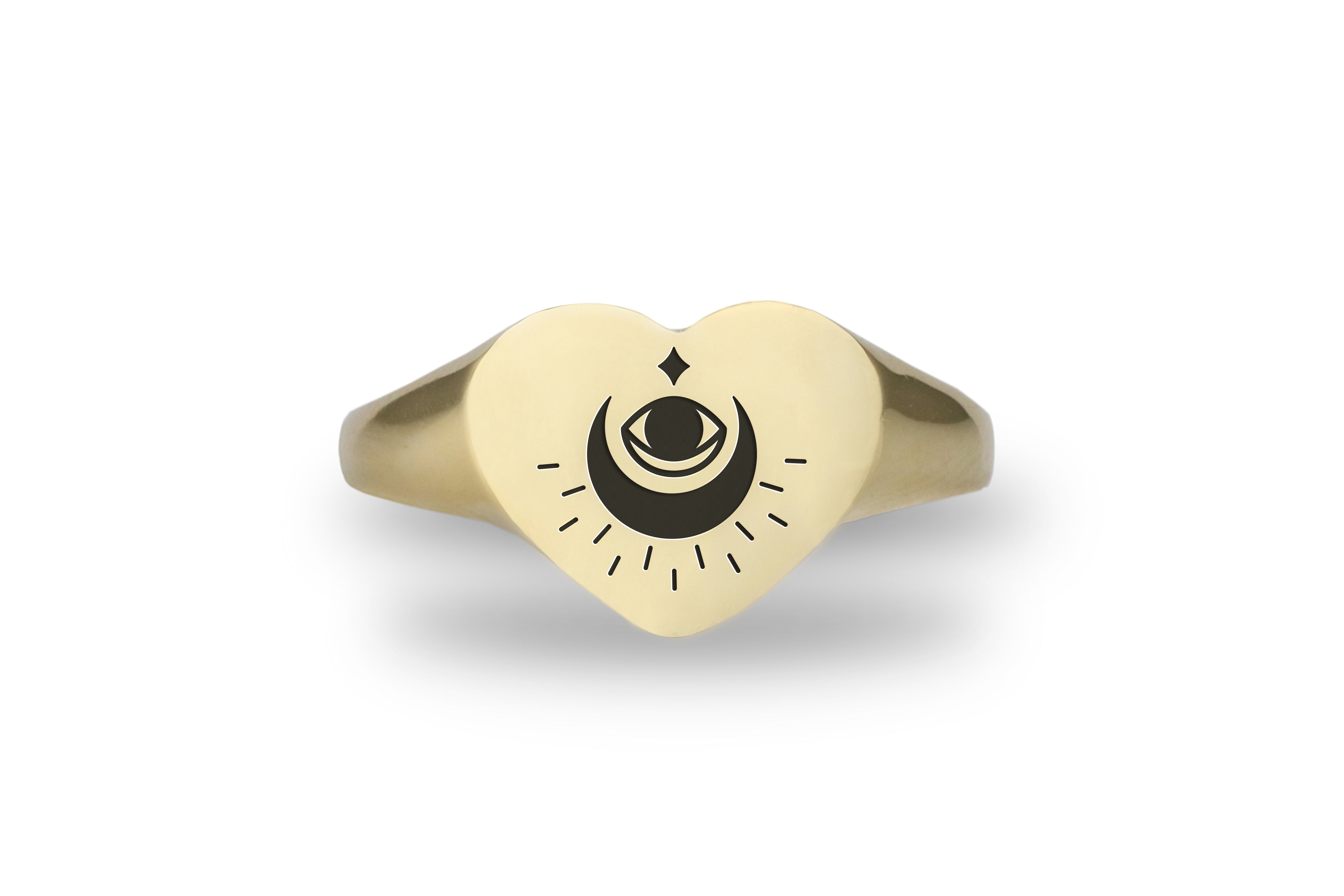 Gothic Third Eye Engraved Ring