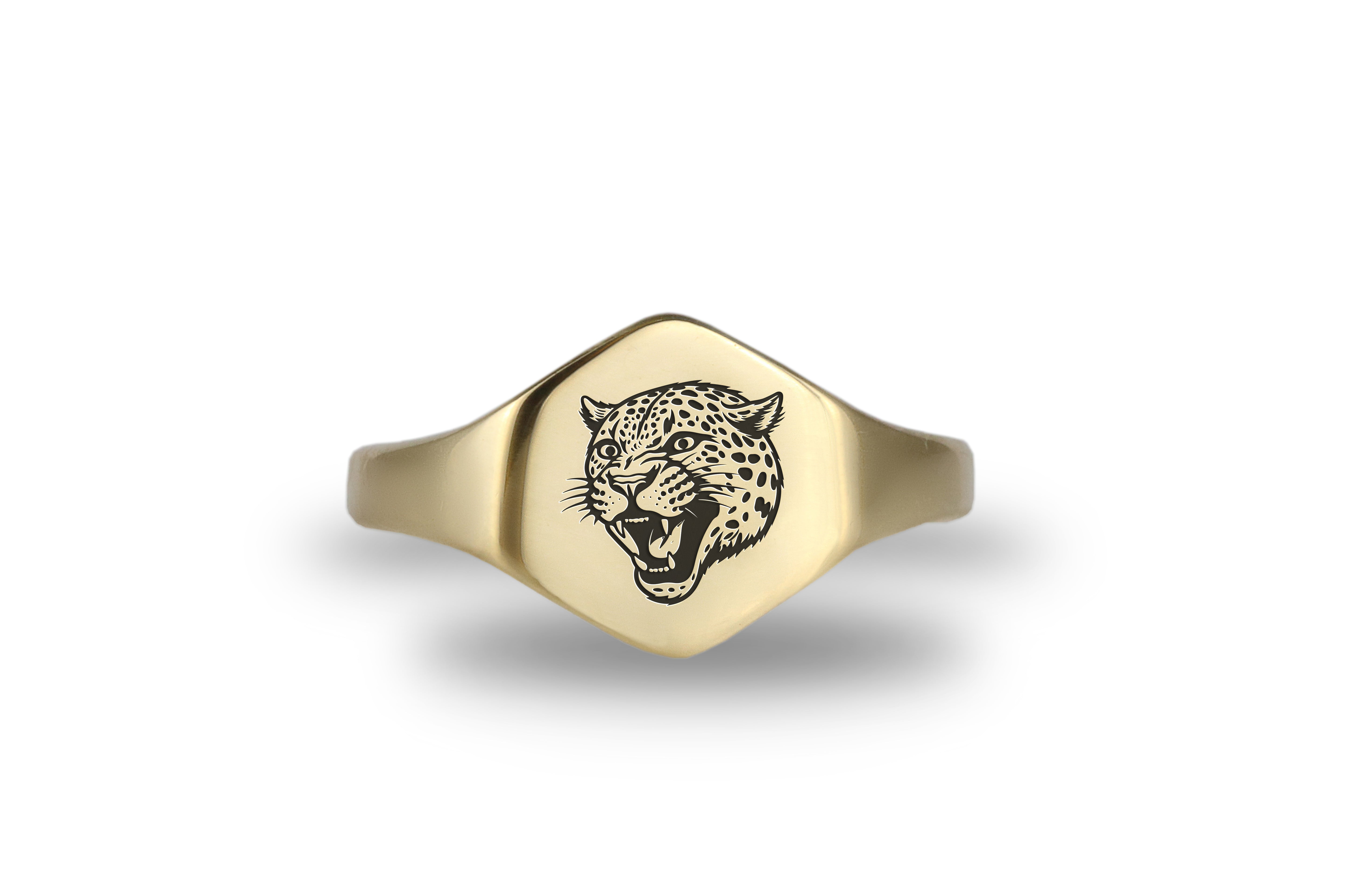 Cheetah Engraved Ring