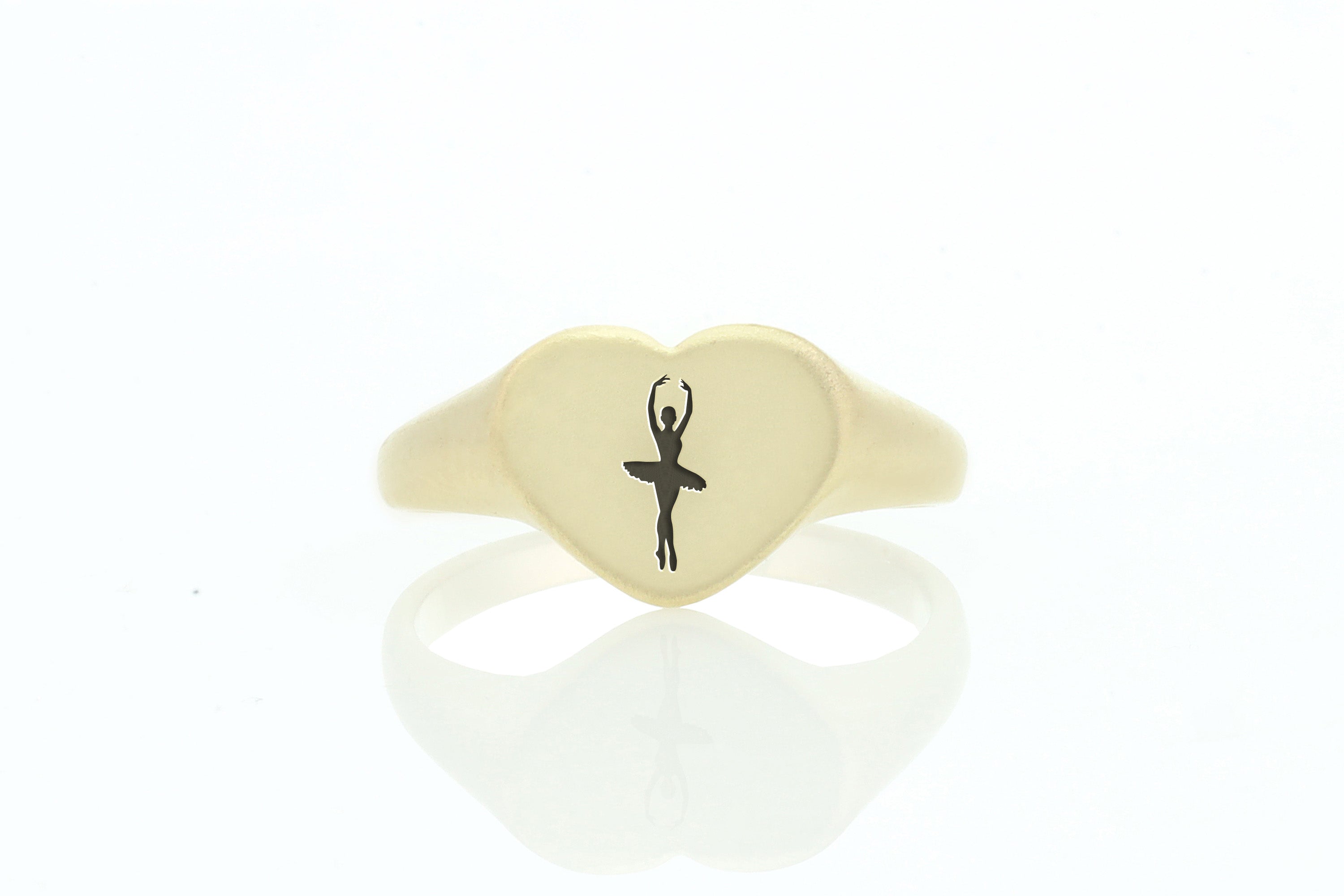14k Gold Ballerina Signet Ring