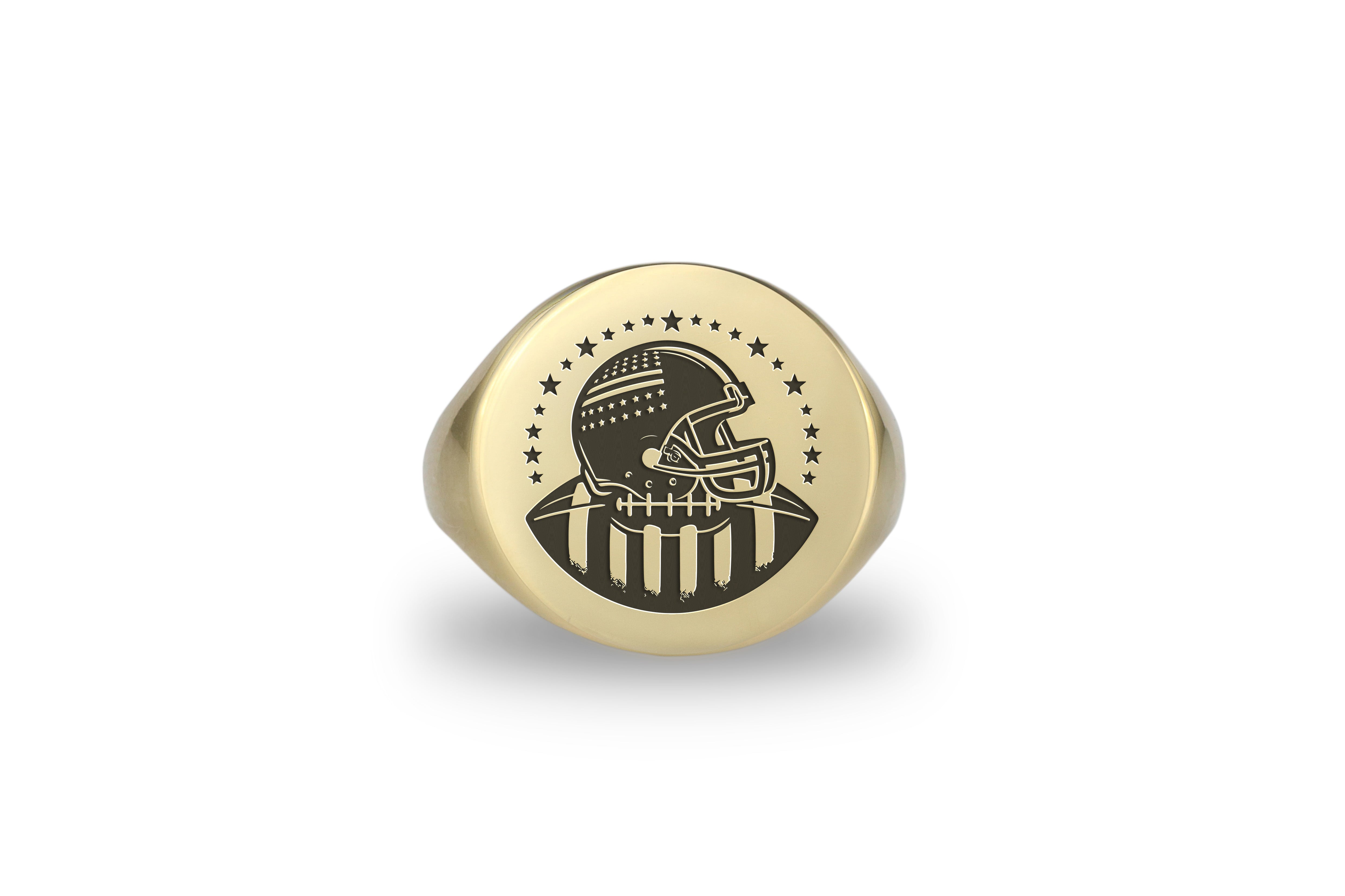 Engraved Football Helmet Ring