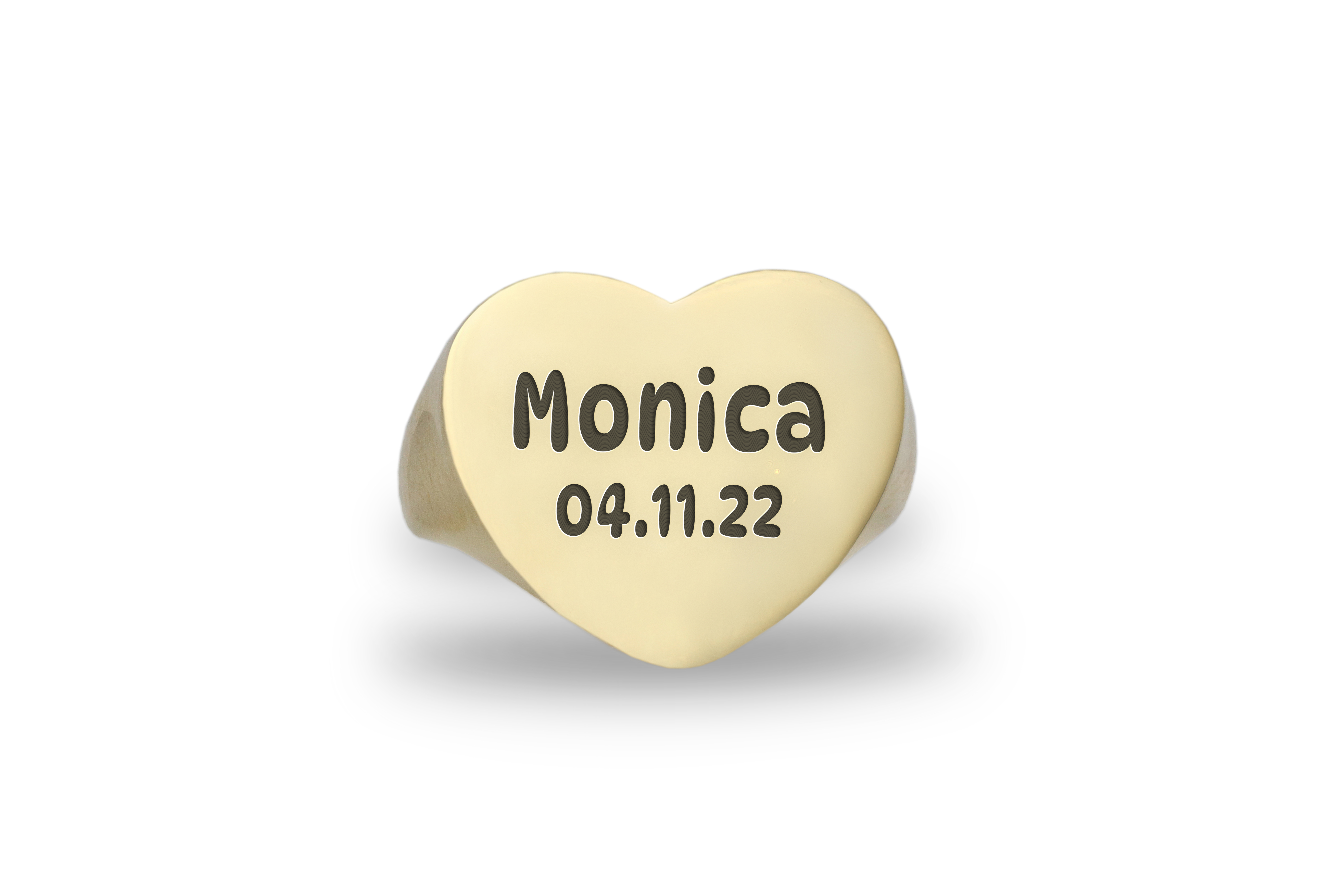 Name And Date Gold Ring