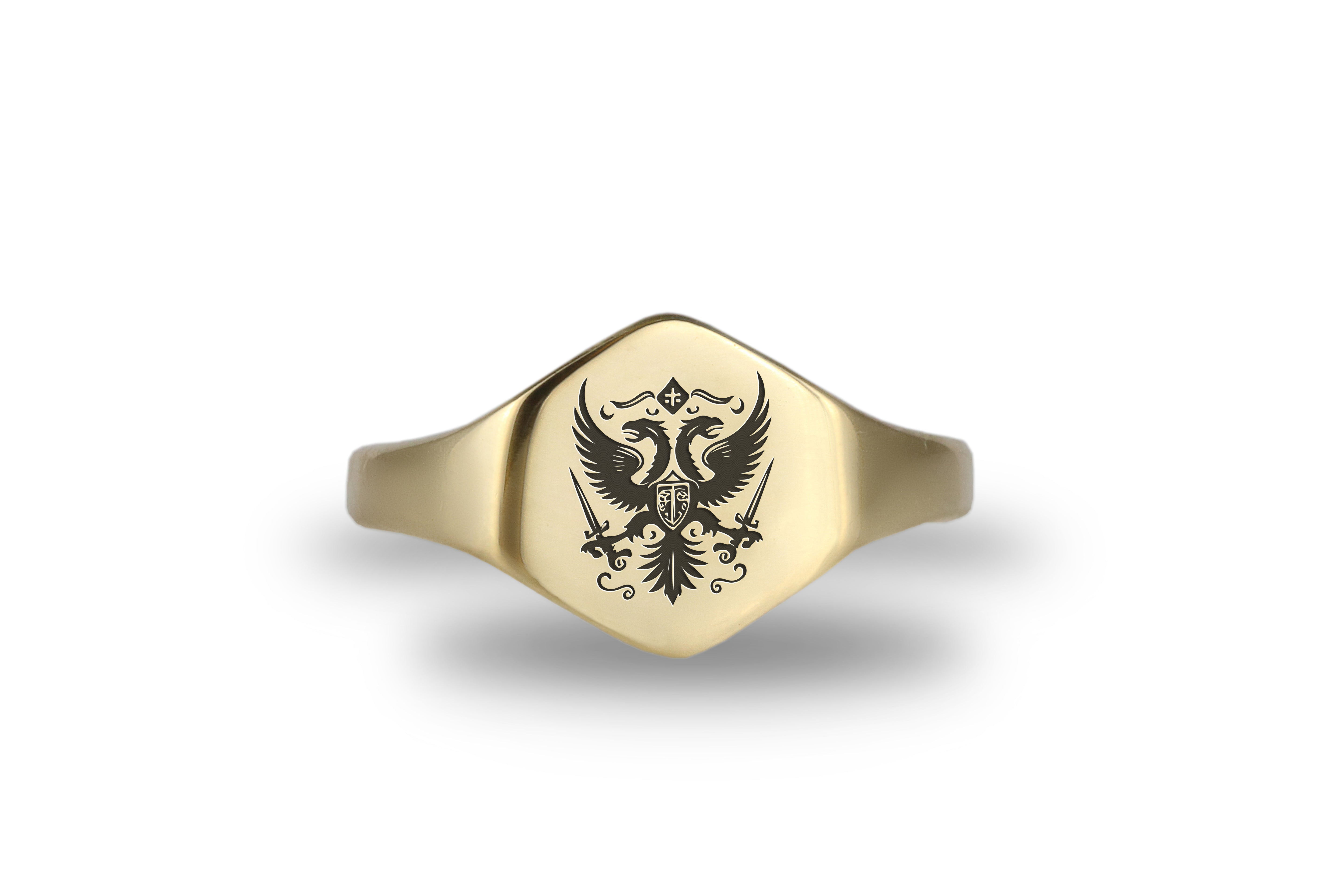 Heraldic Eagle Engraved Ring