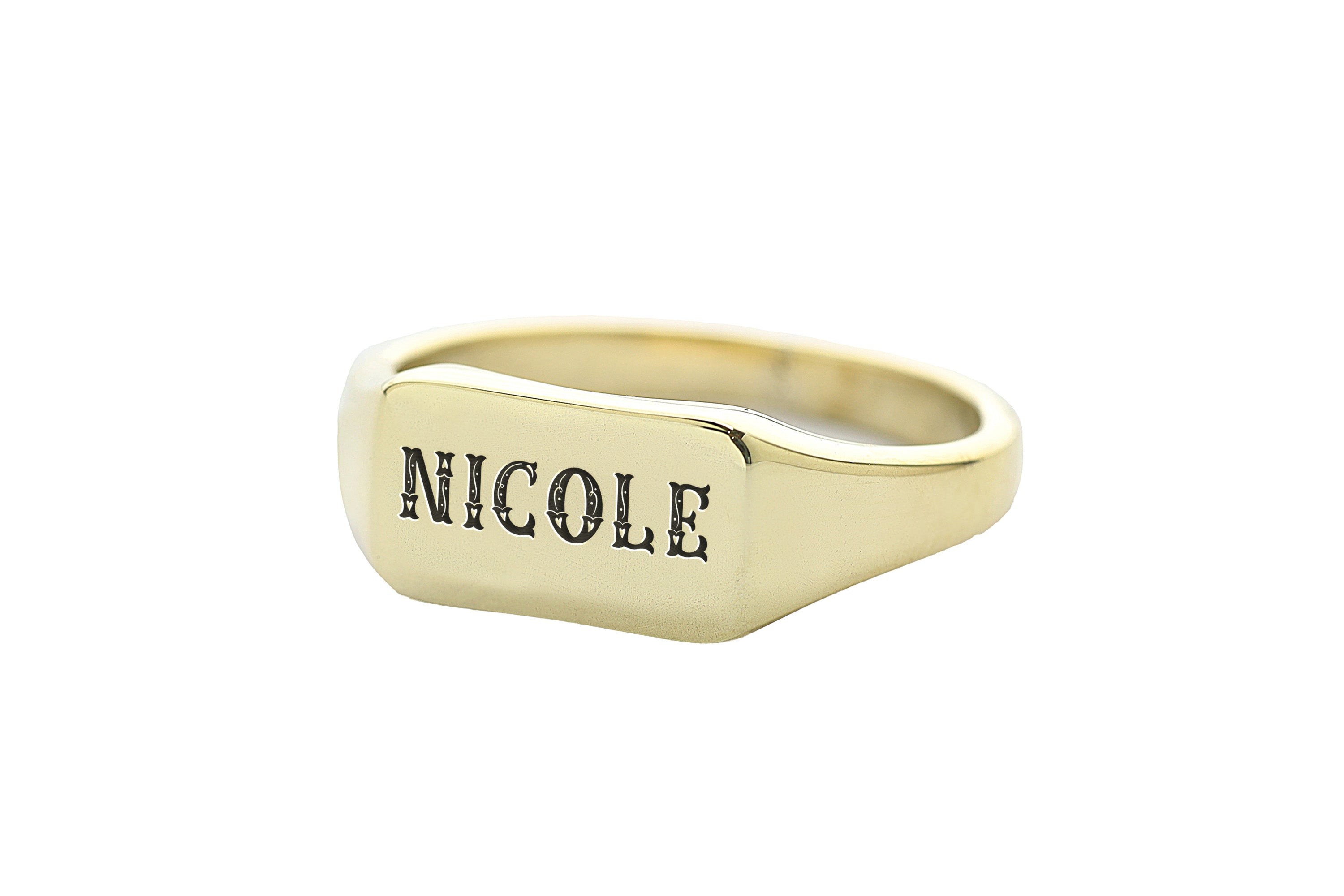 Personalized Poker Letters Ring