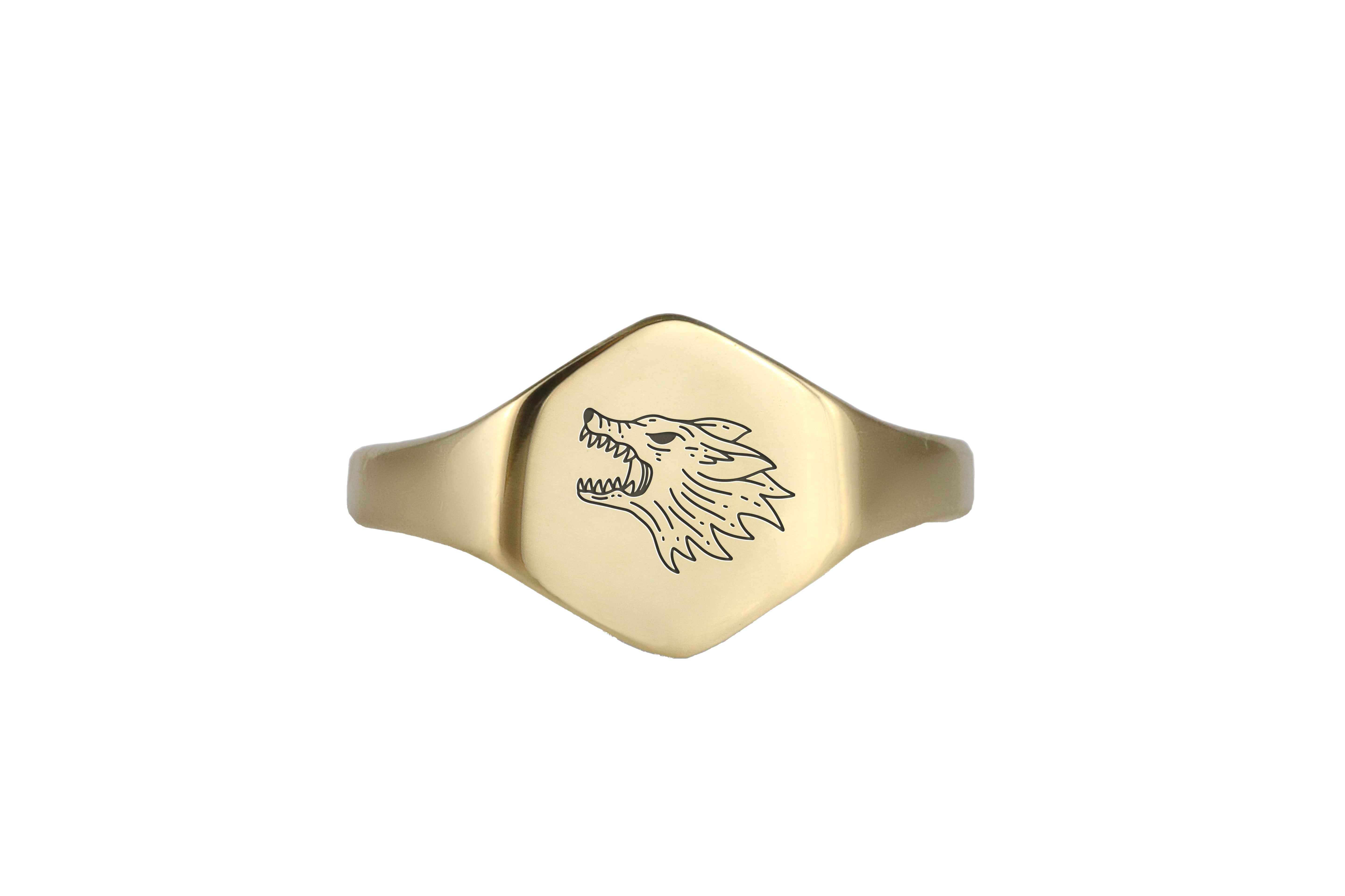 Old School Wolf Ring