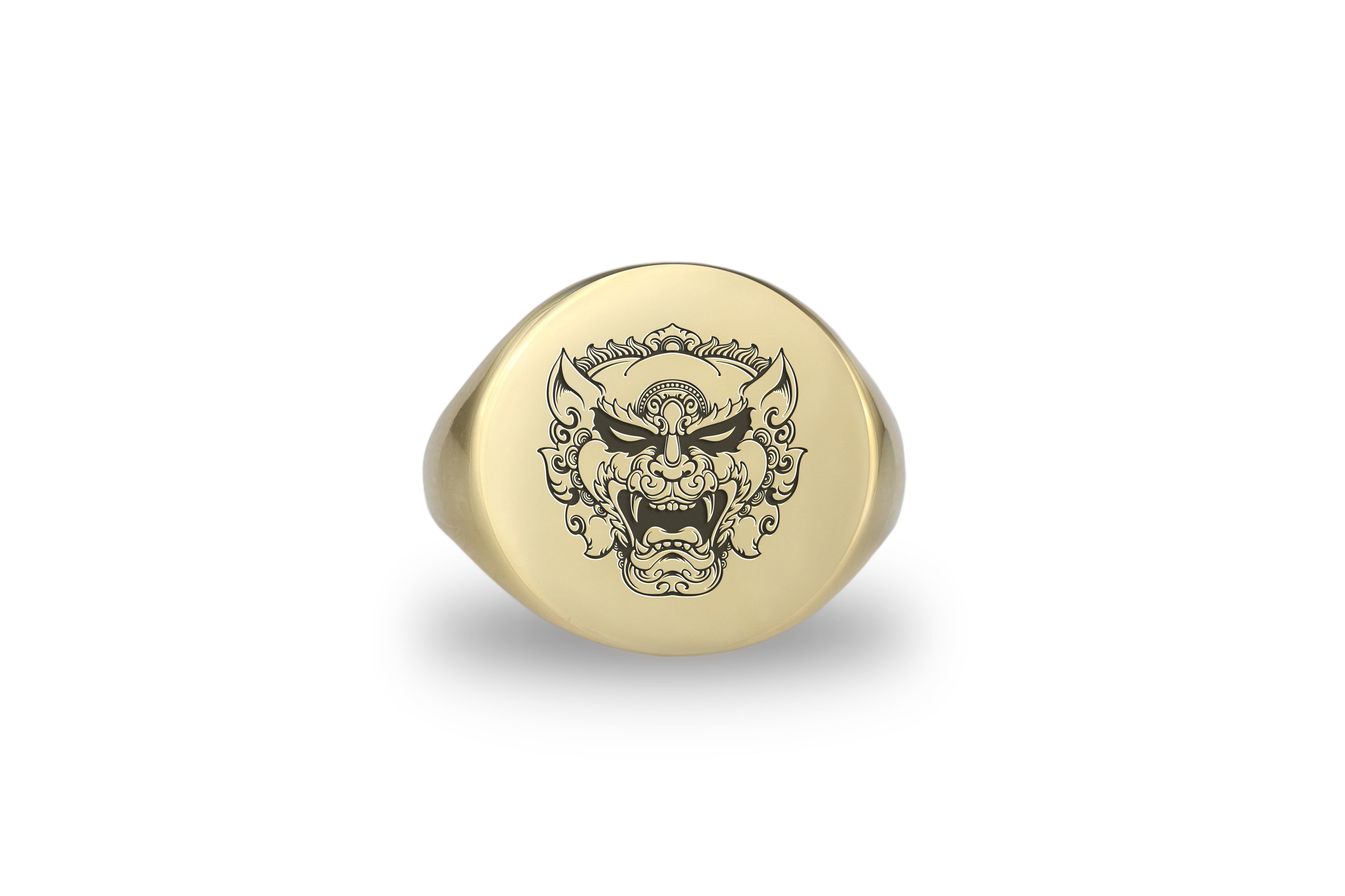 14k Gold Chinese Foo Dog Ring