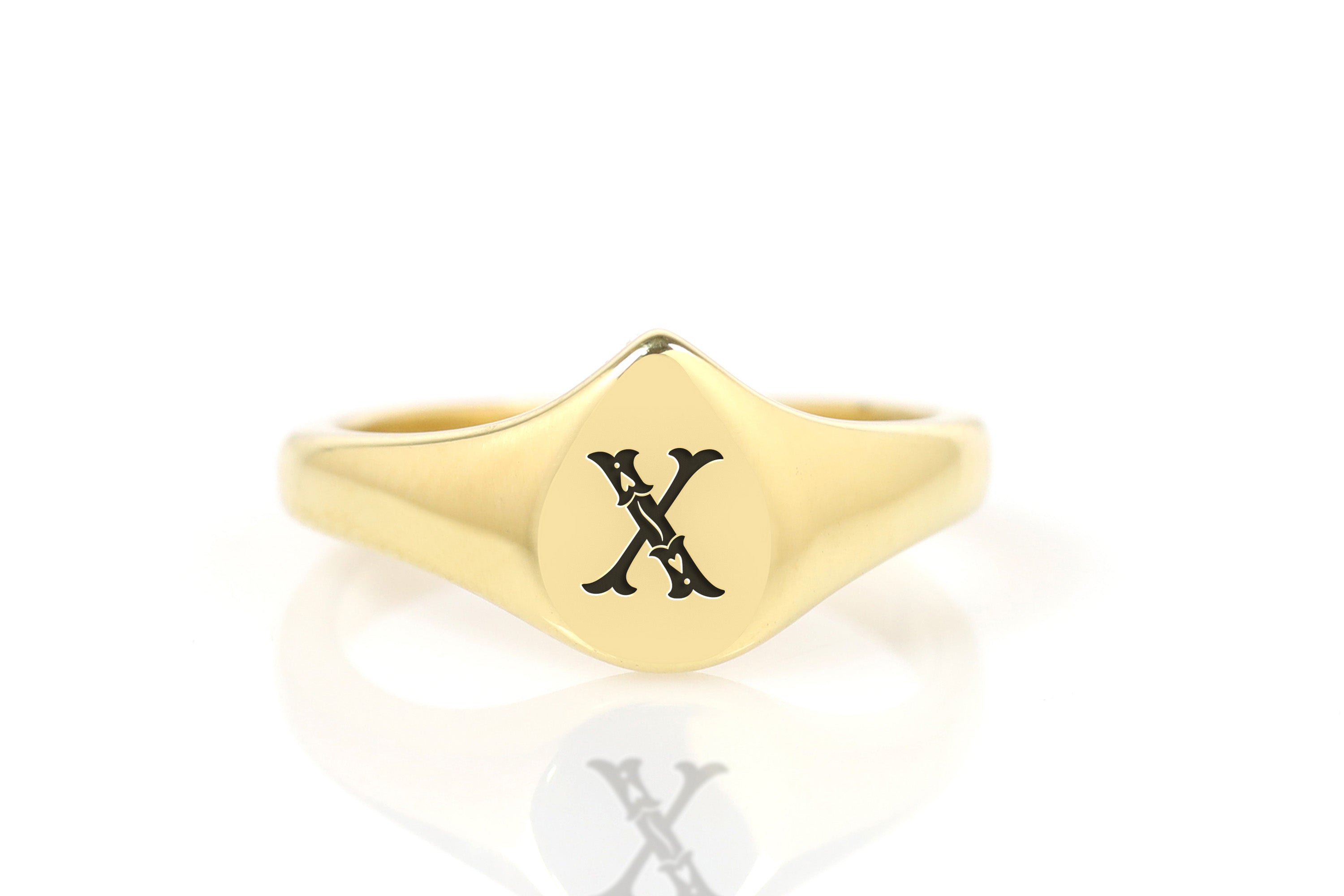 Custom Initials Signet Ring