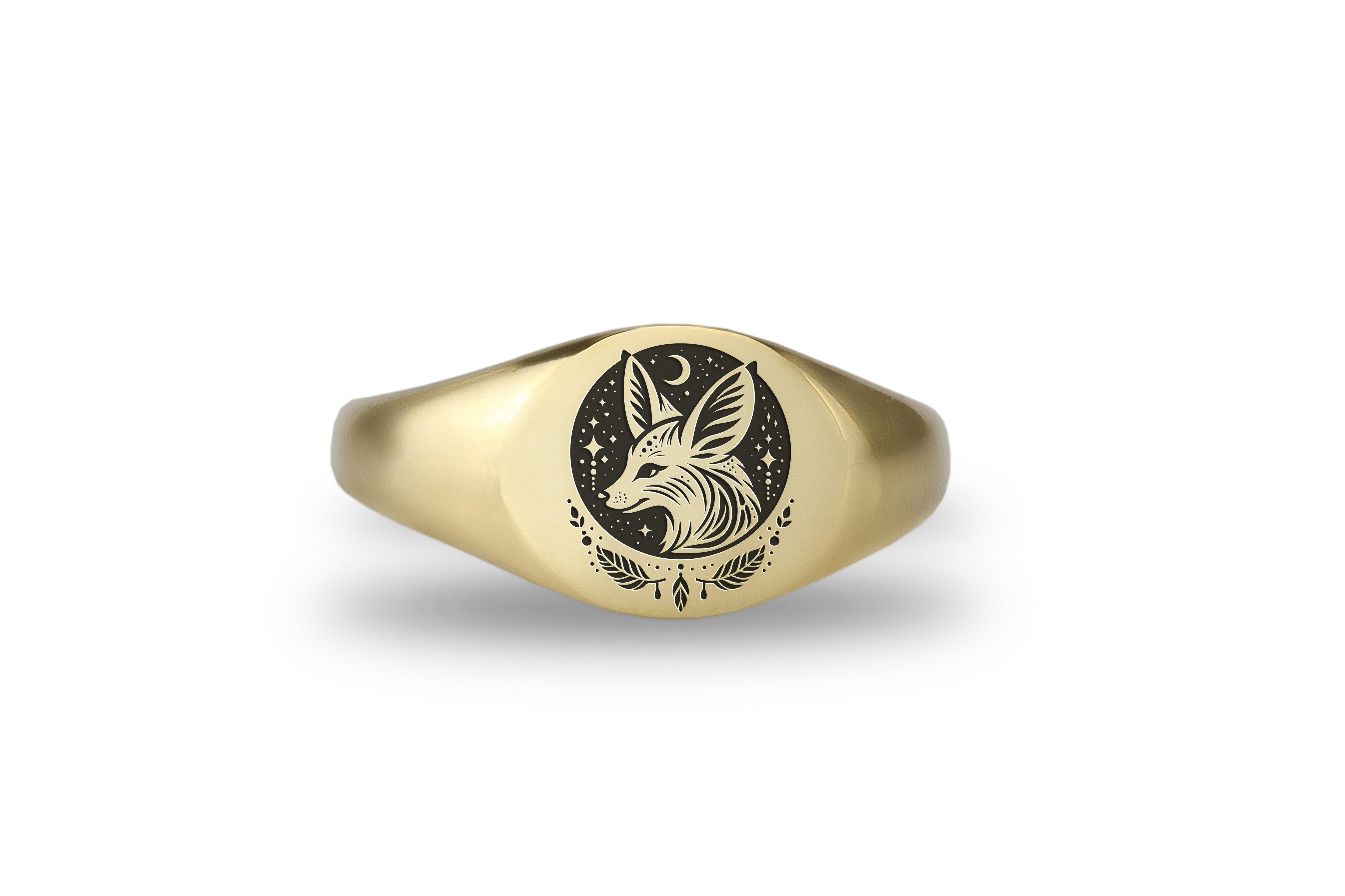 Cute Fox Signet Ring