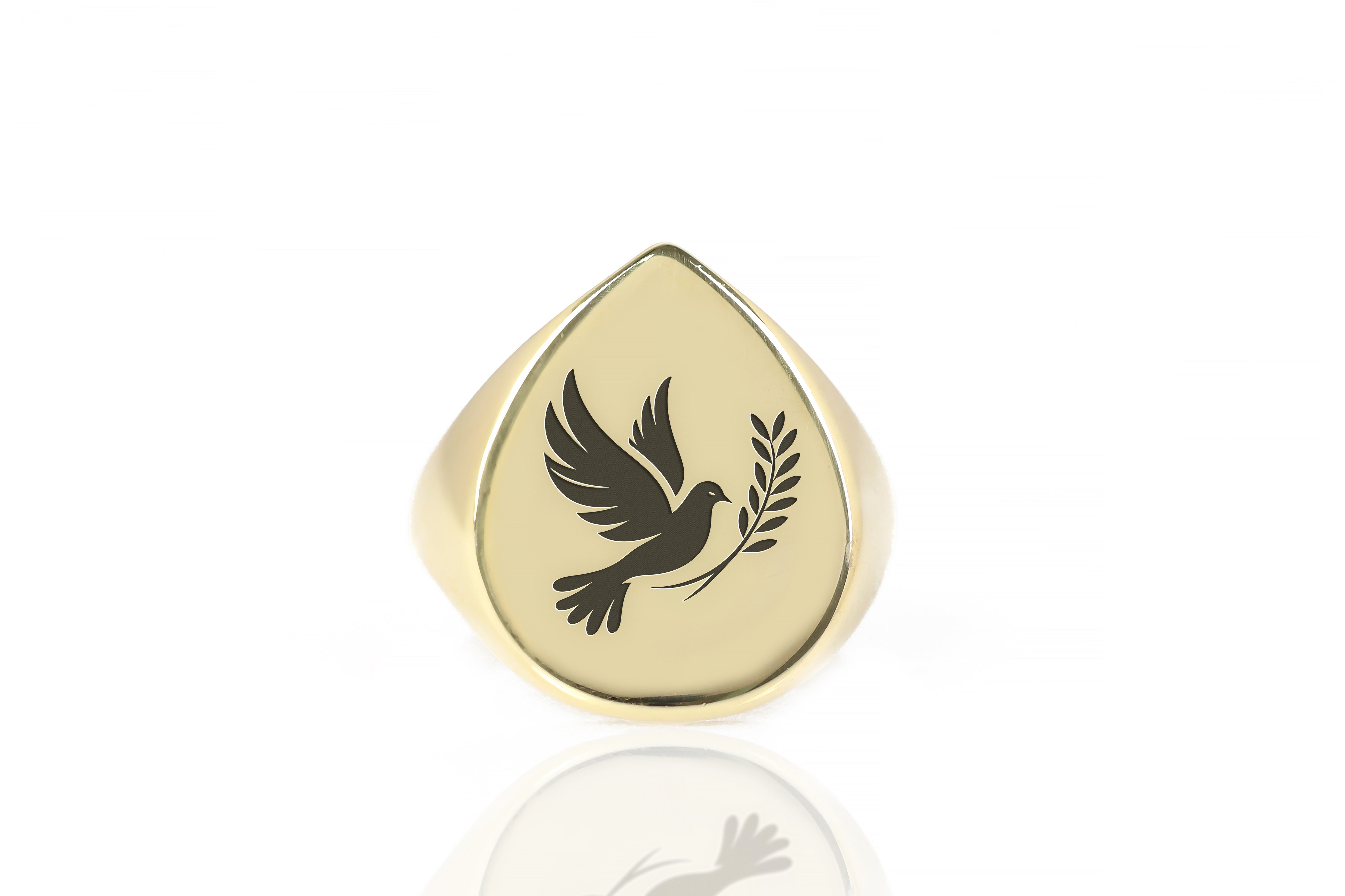 14k Gold Pigeon Ring