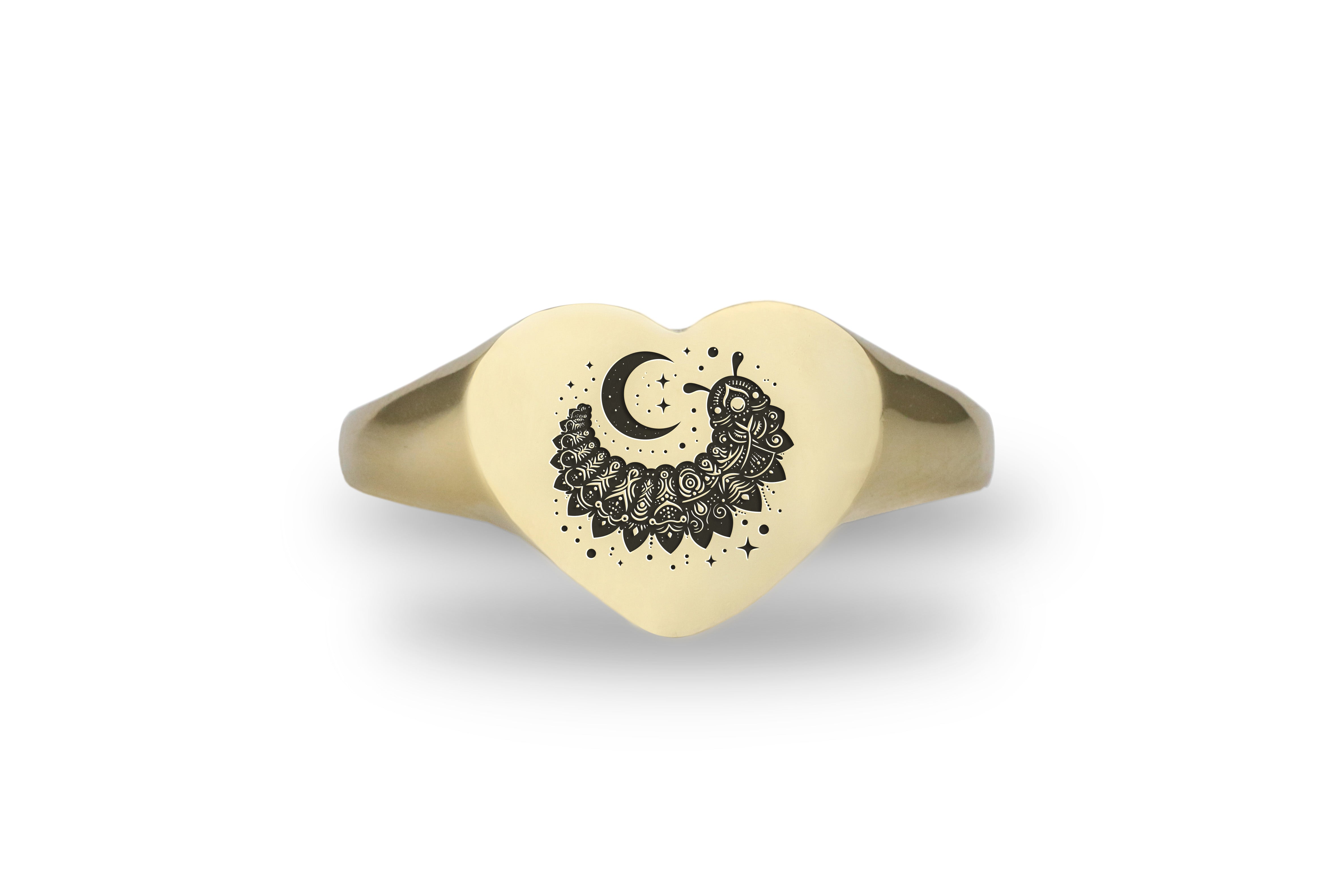 Engraved Caterpillar Ring