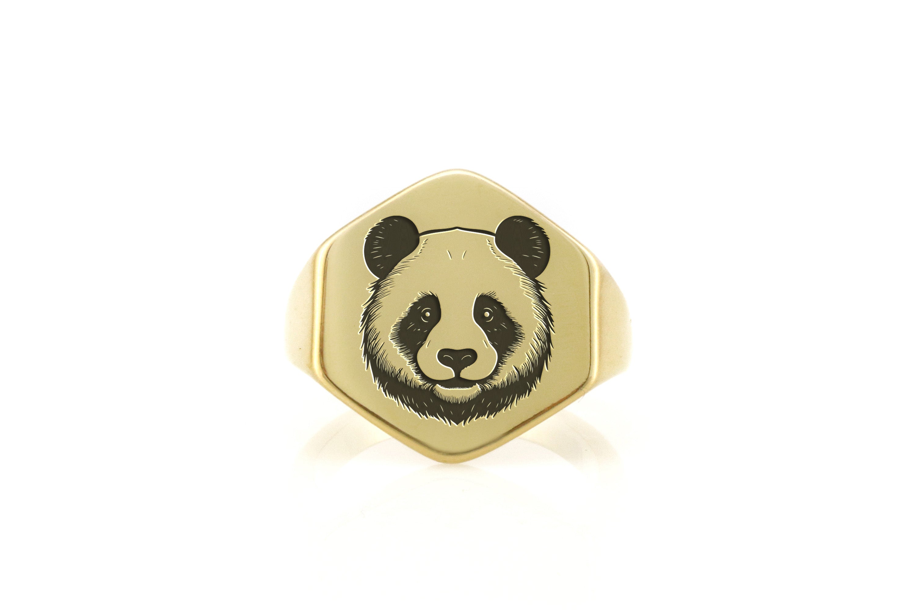 Gold Engraved Panda