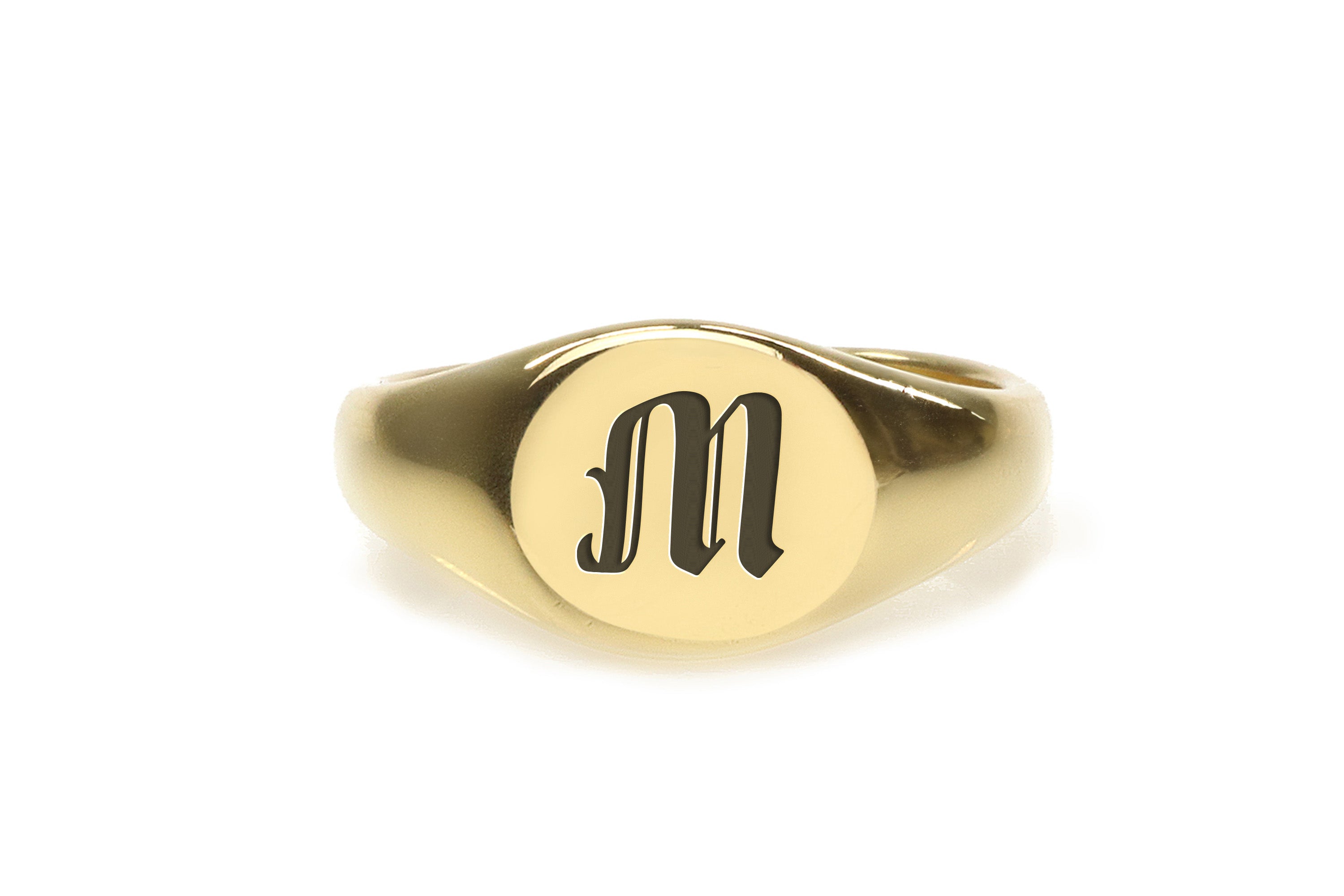 Gothic Letter Signet Ring