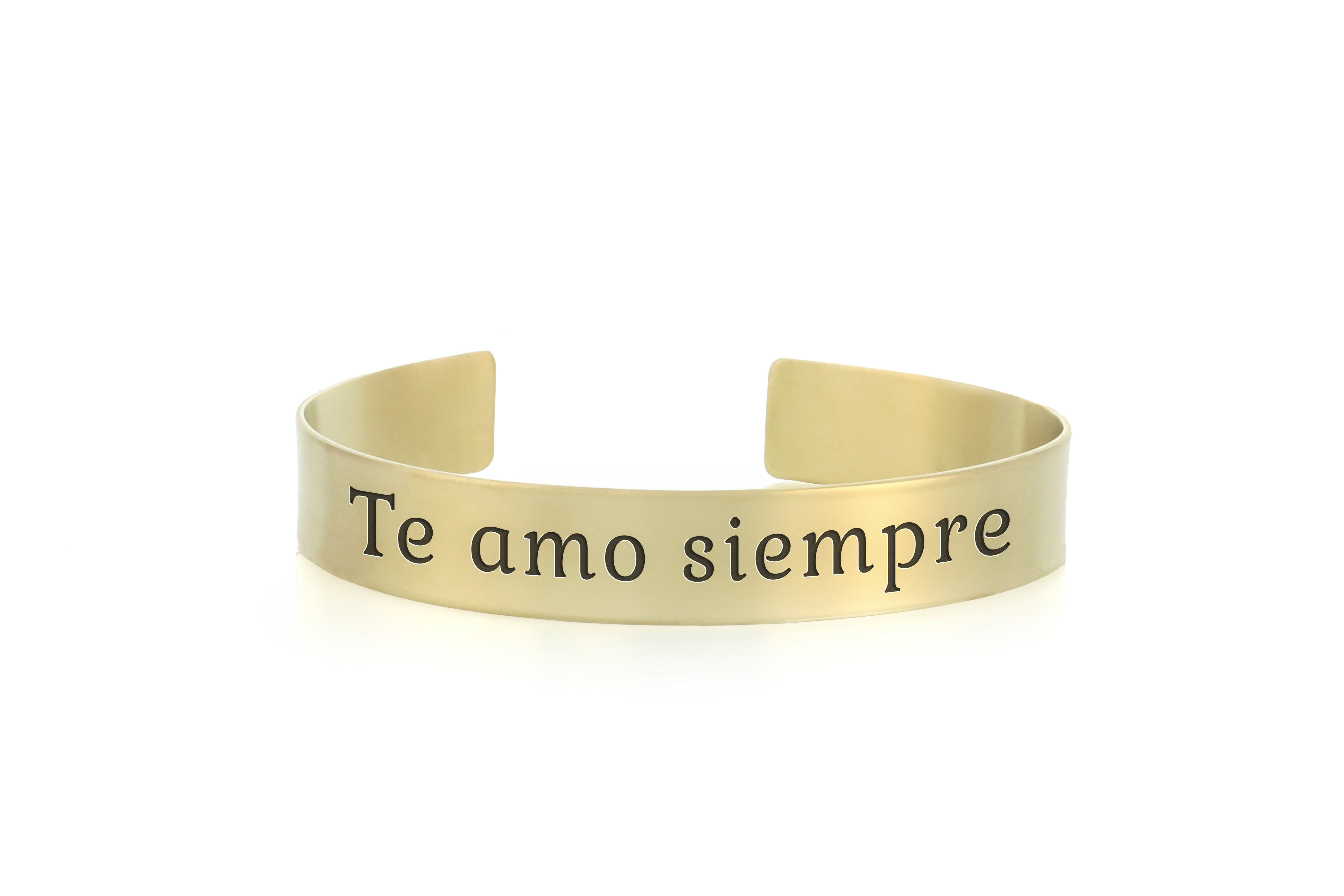 Engraved Spanish Text Bracelet