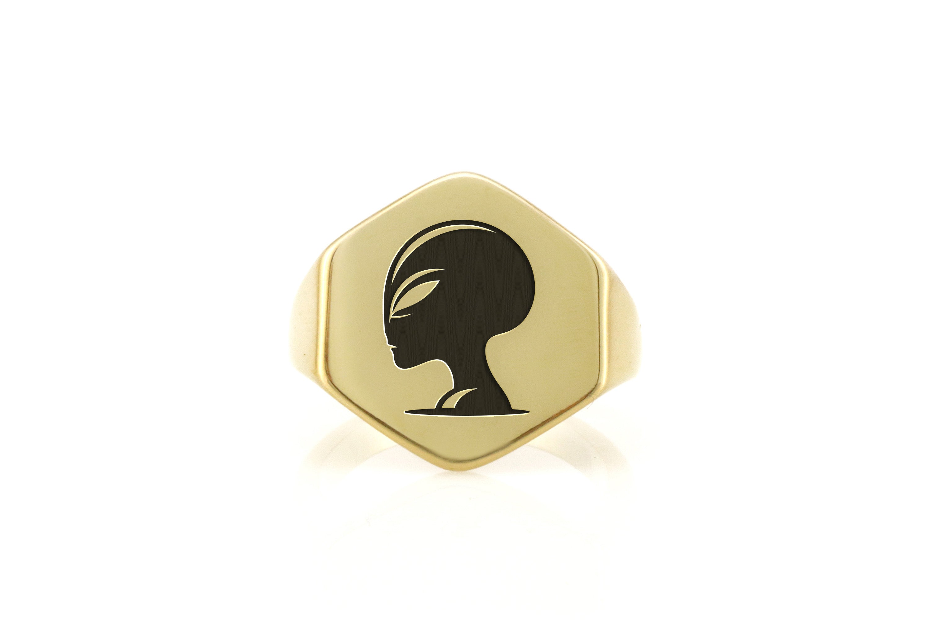 Engraved Sci-fi Ring