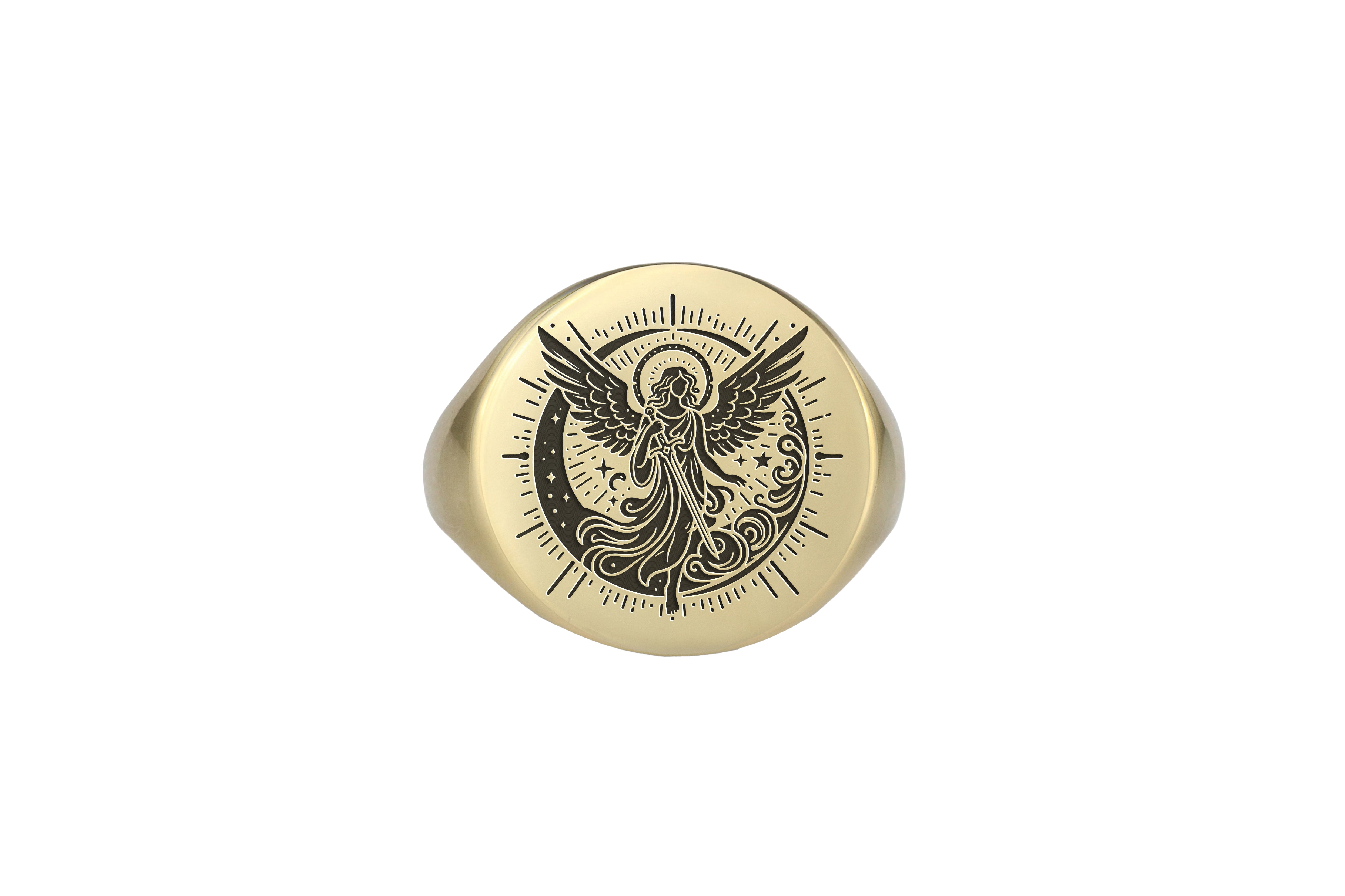 Spiritual Angel Statement Ring