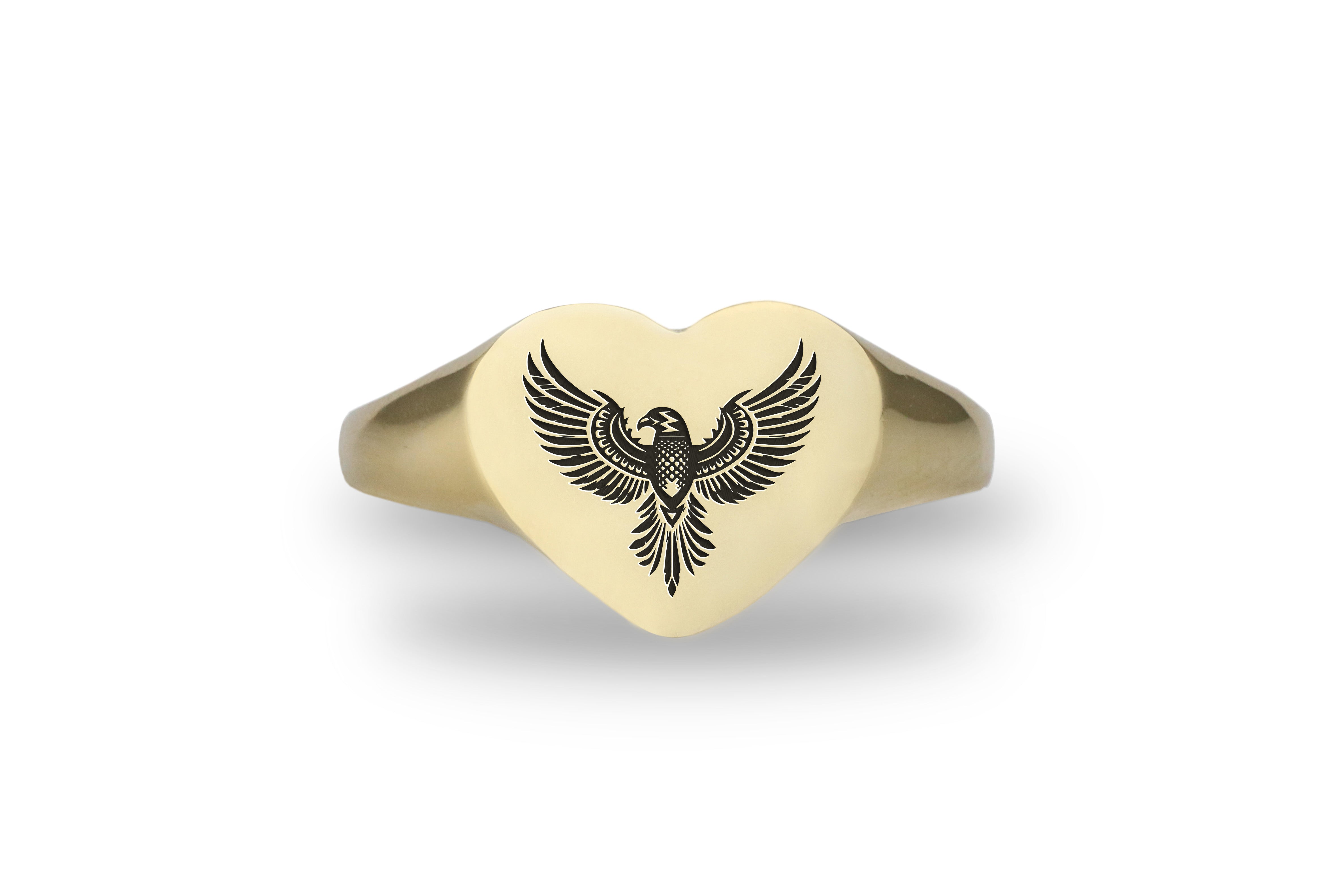 Engraved Tribal Eagle Ring