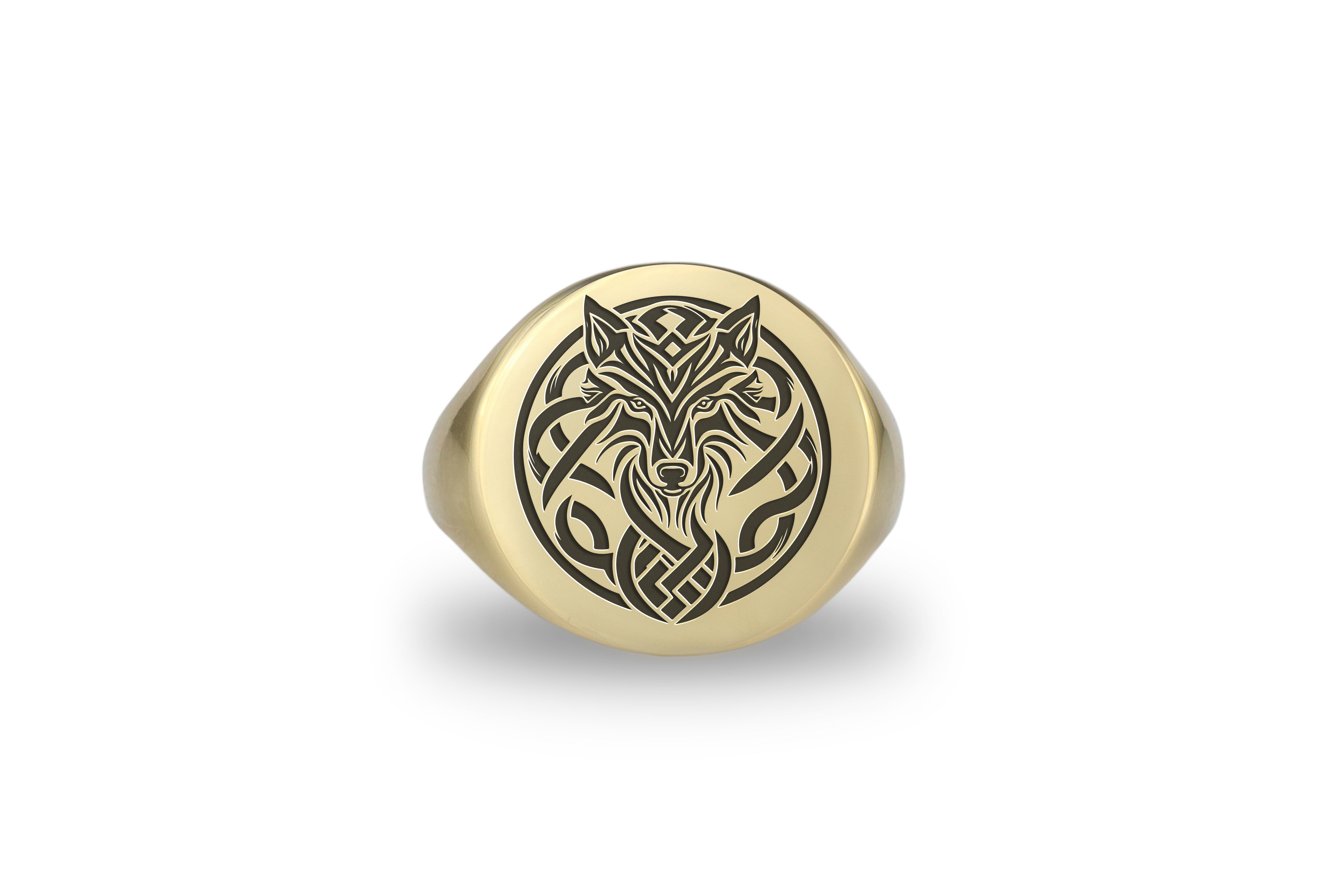 Tribal Wolf Ring