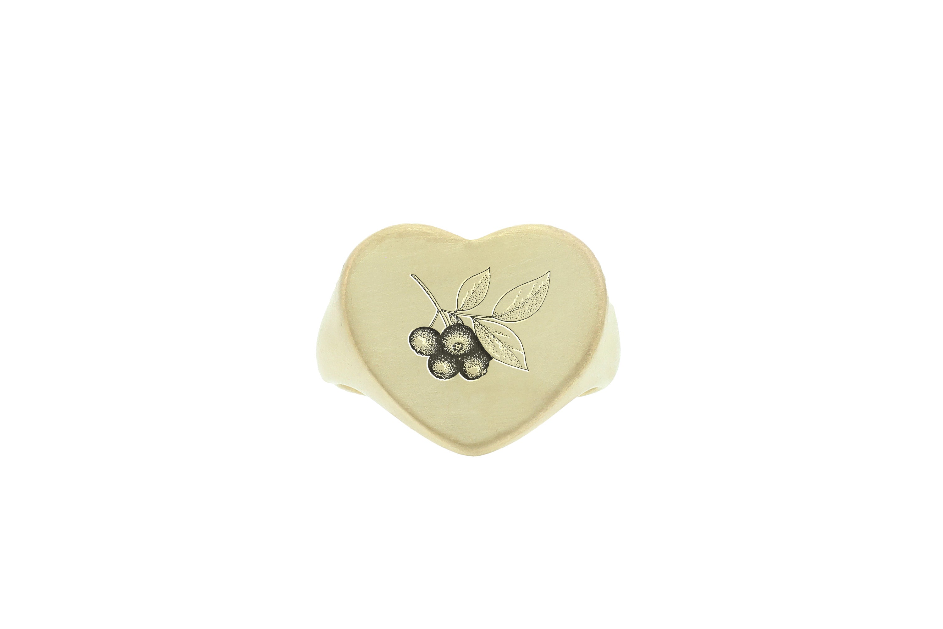 Gold Blueberry Signet Ring