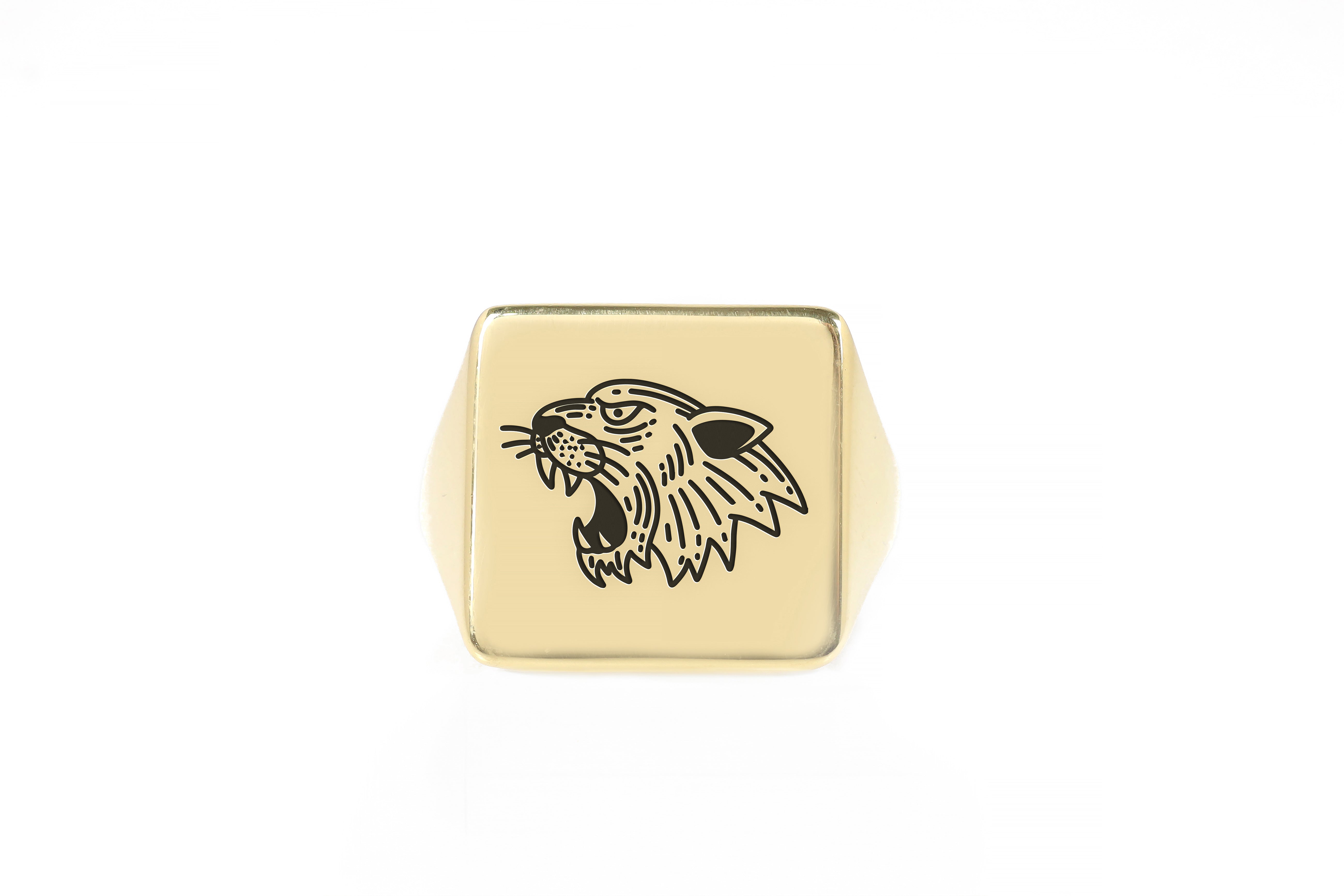 Tattooed Themed Tiger Ring