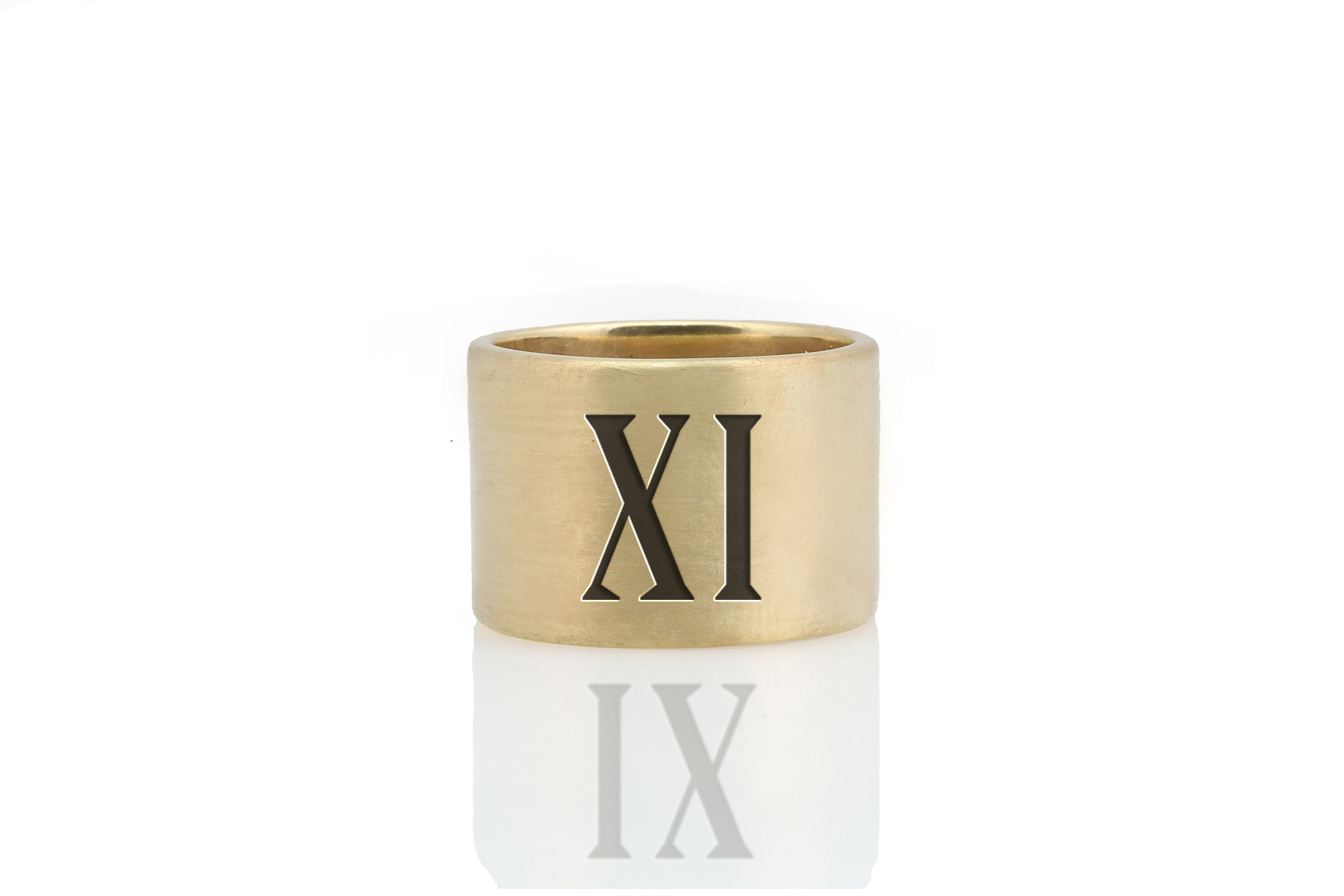 Latin Numbers Engraved Ring