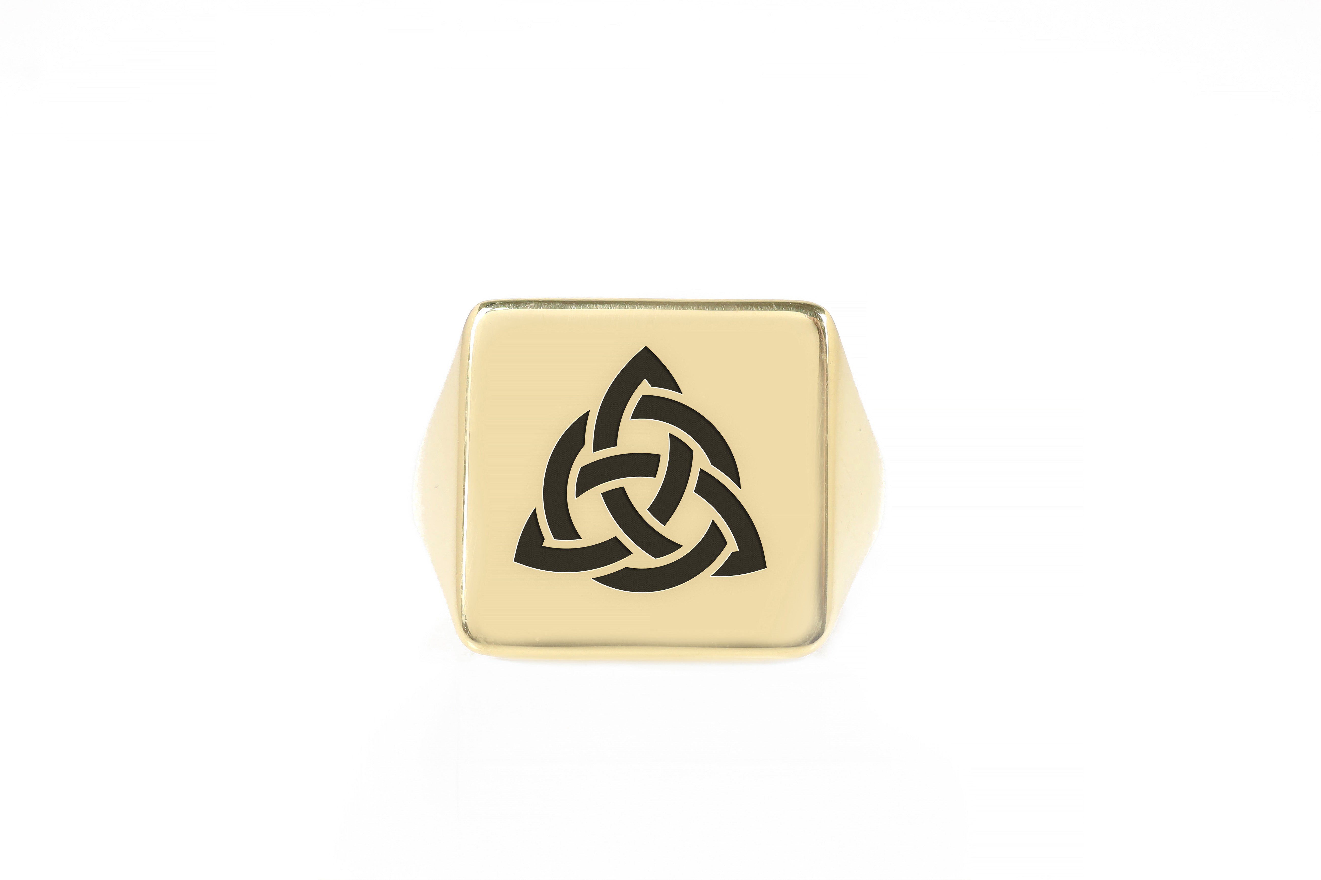 Trinity Symbol Engraved Ring
