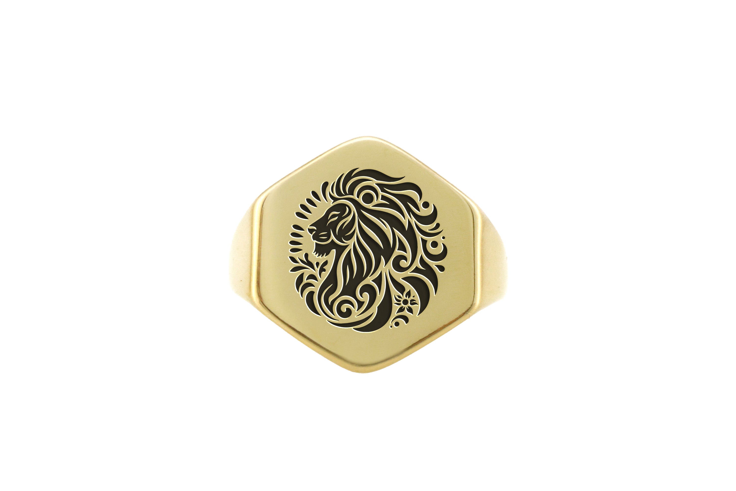 Customized Lion Signet Ring