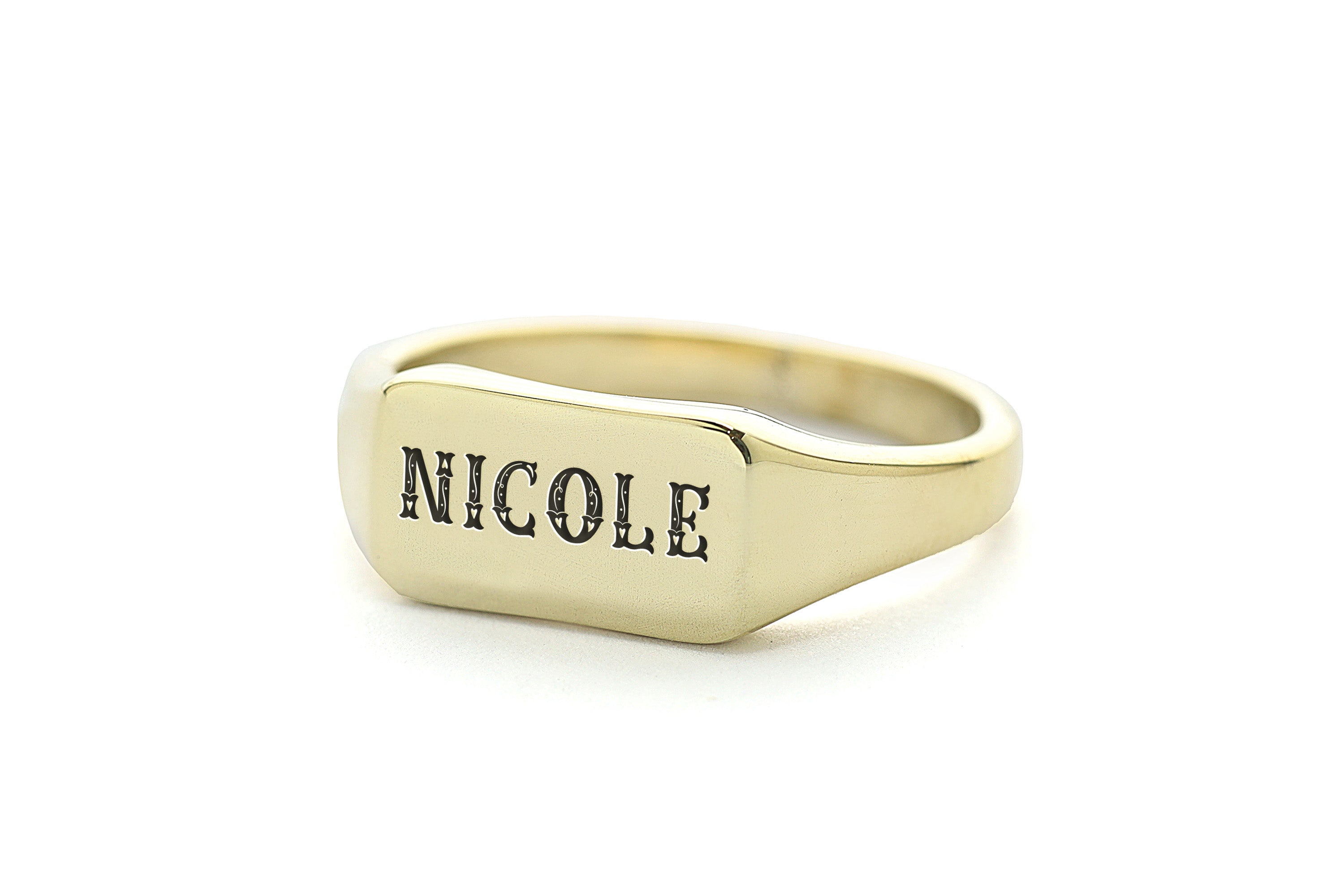 Personalized Poker Letters Ring