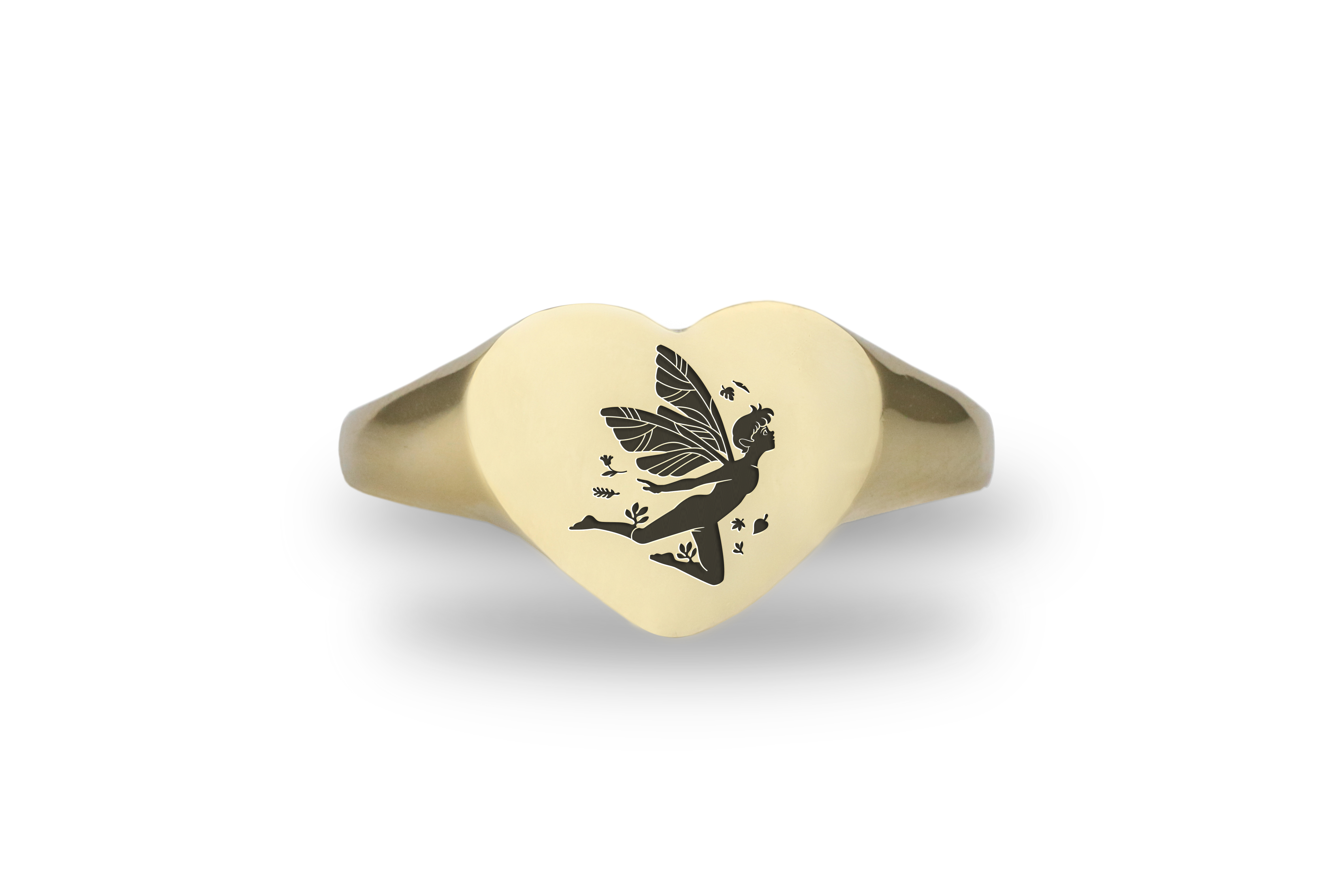 Engraved Fairy Signet Ring