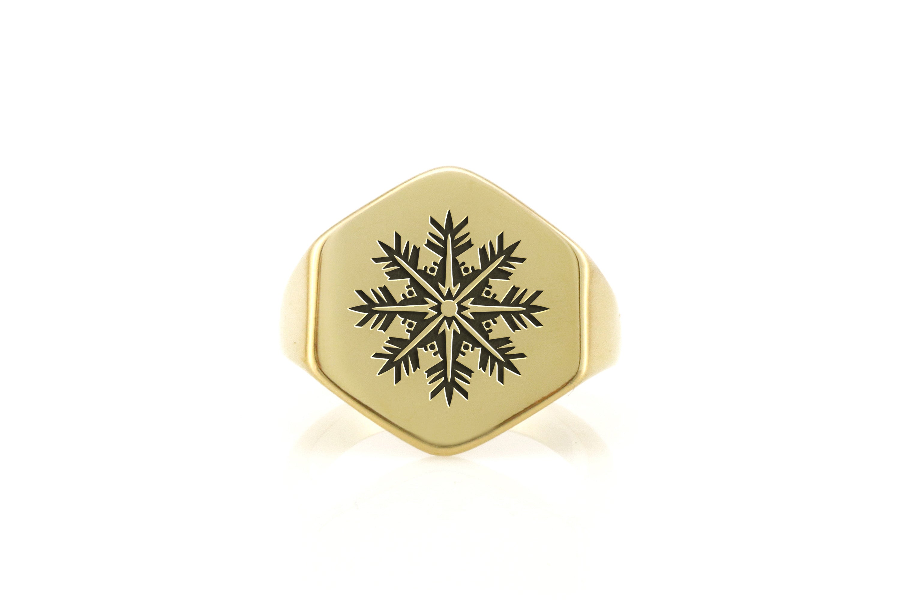 Winter Theme Engraved Ring