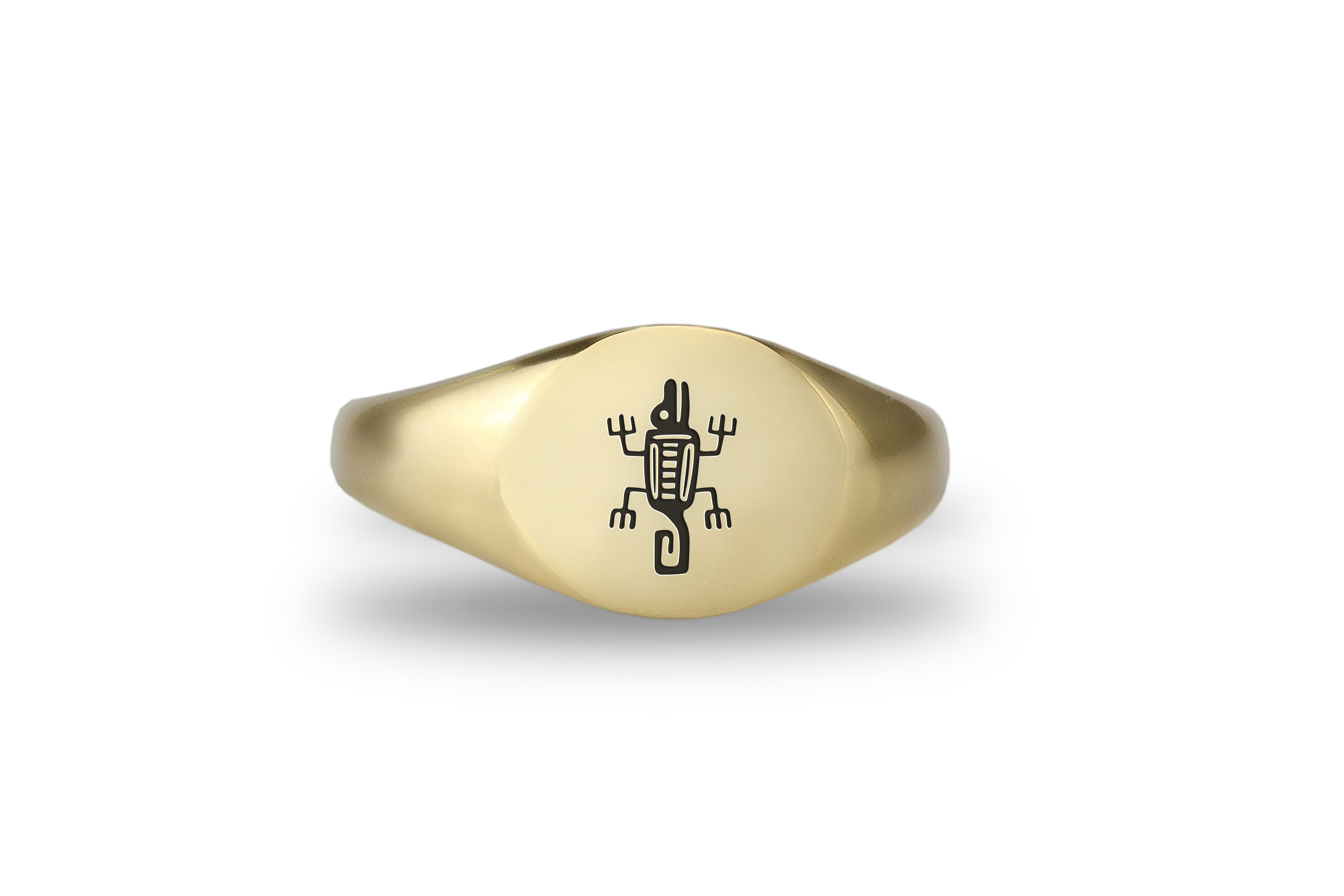 Gold Aztec Symbol Ring