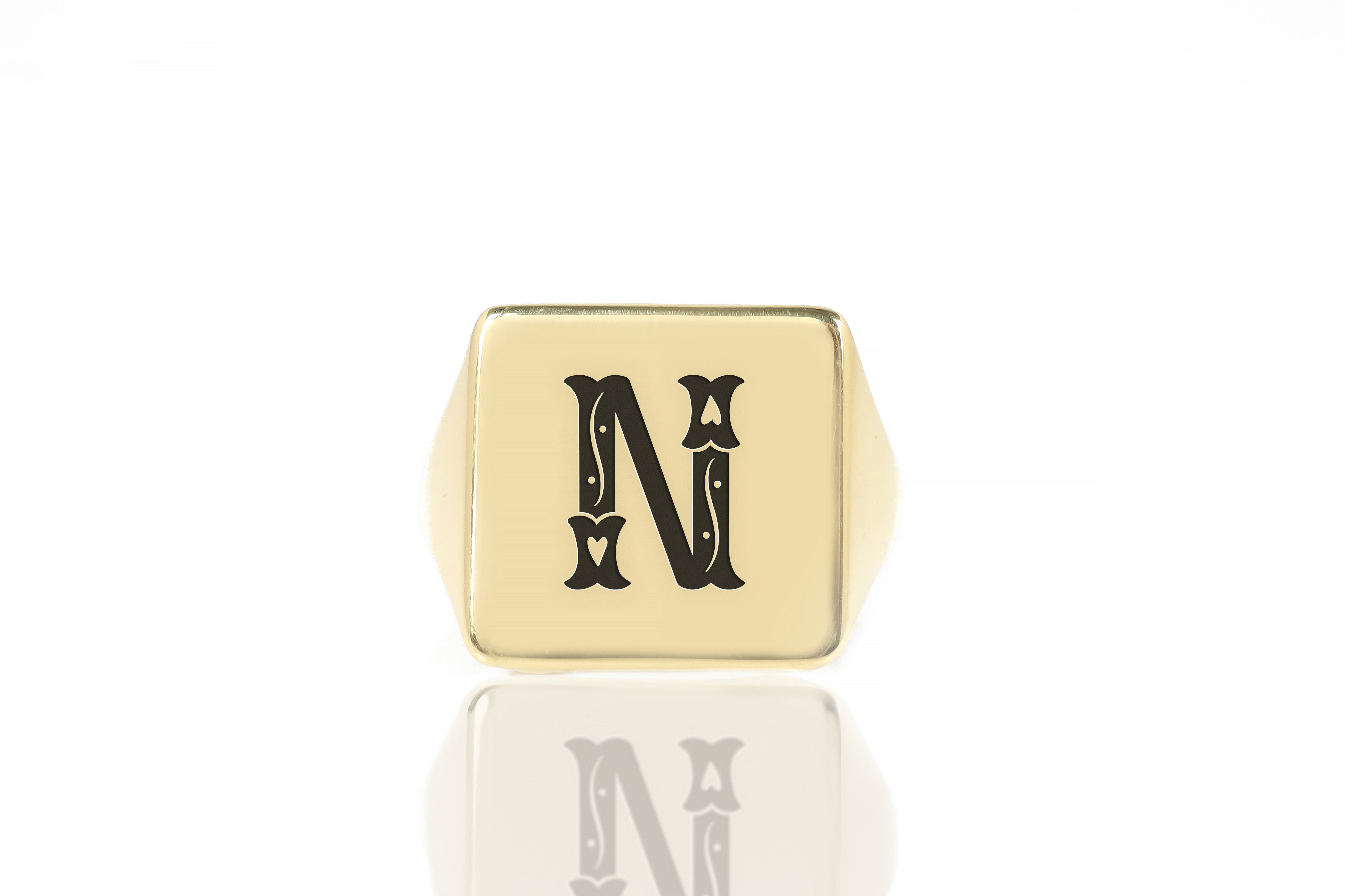 Custom Poker Letter Ring