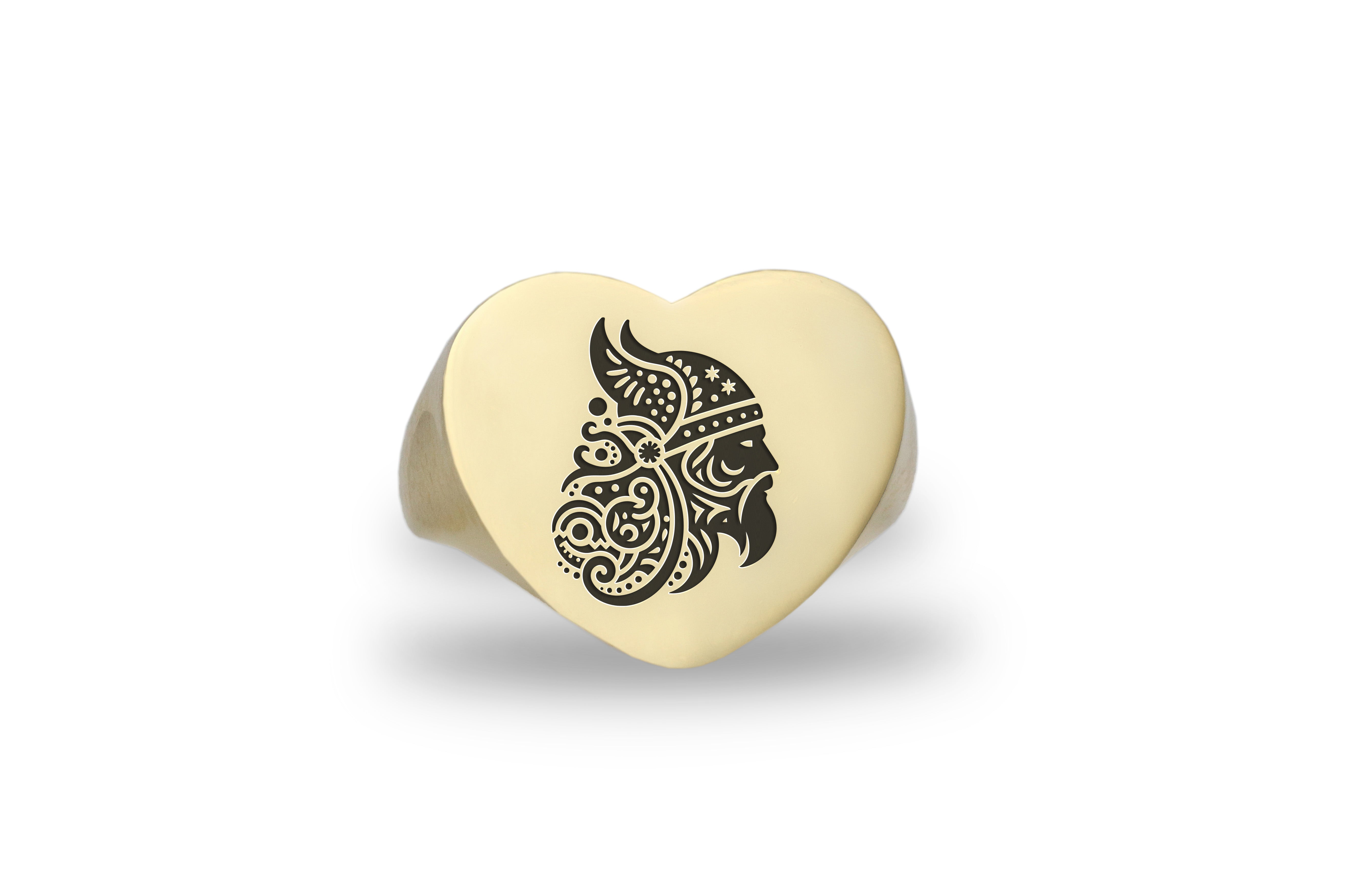 Engraved Viking Signet Ring