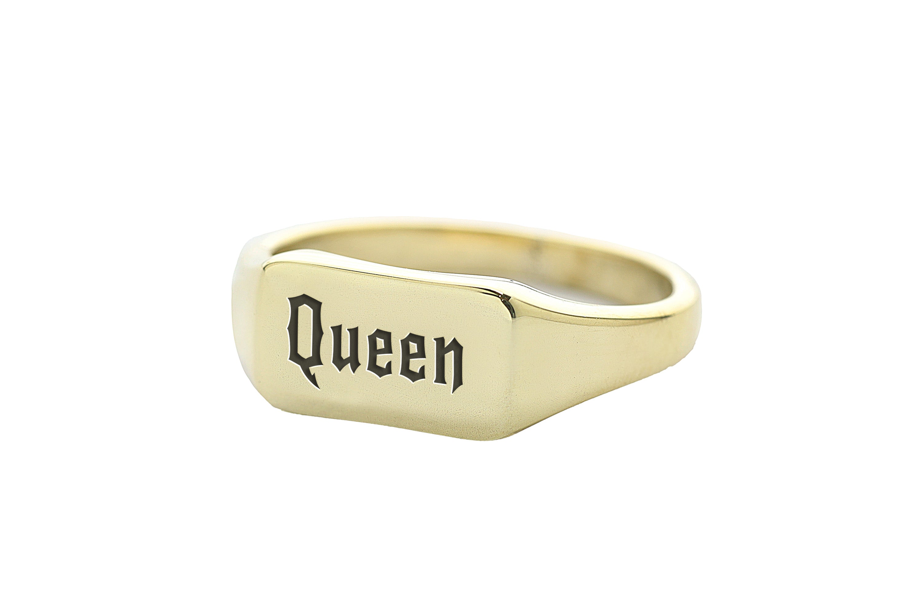 Rock Font Engraved Ring