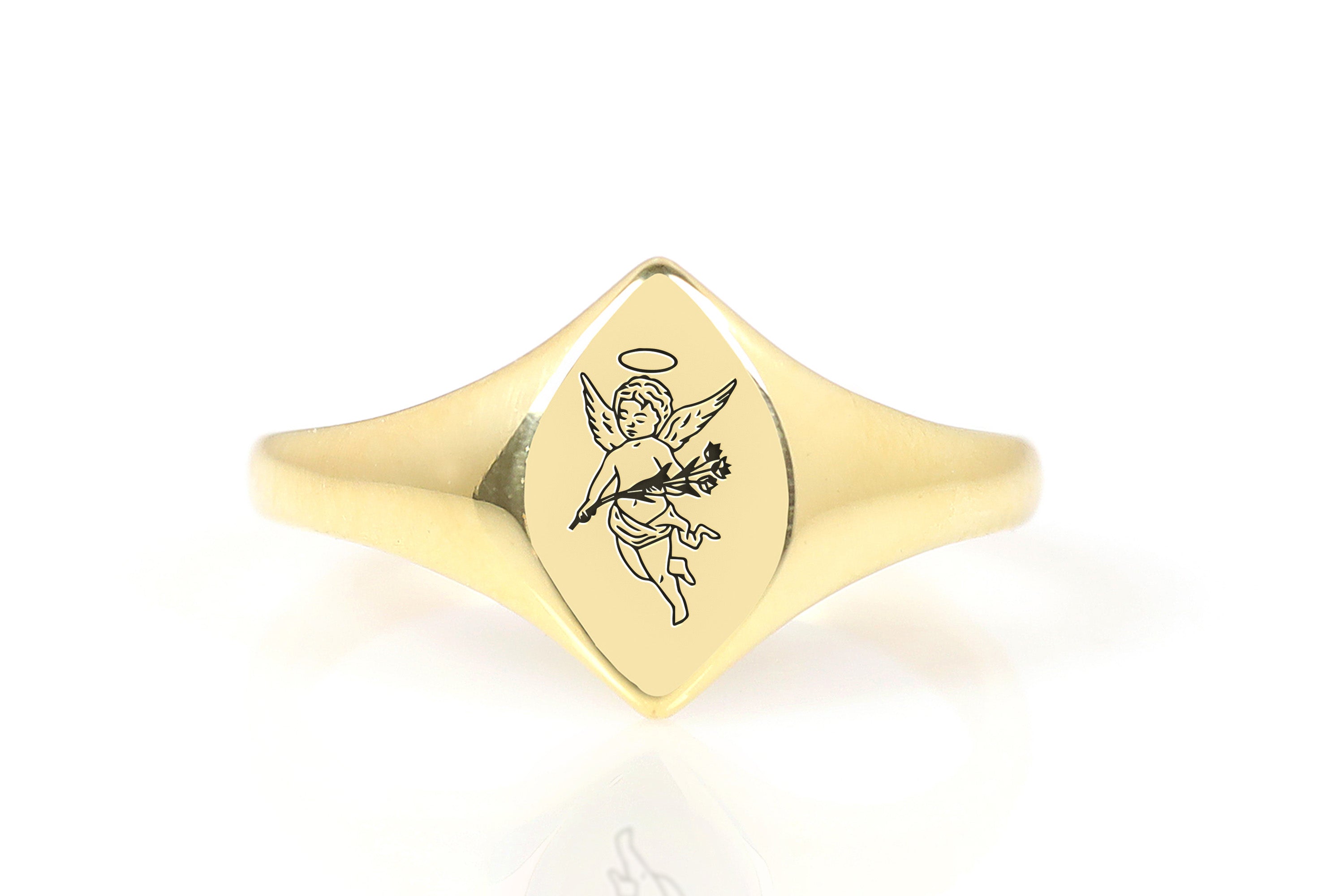 Cute Cupid Signet Ring