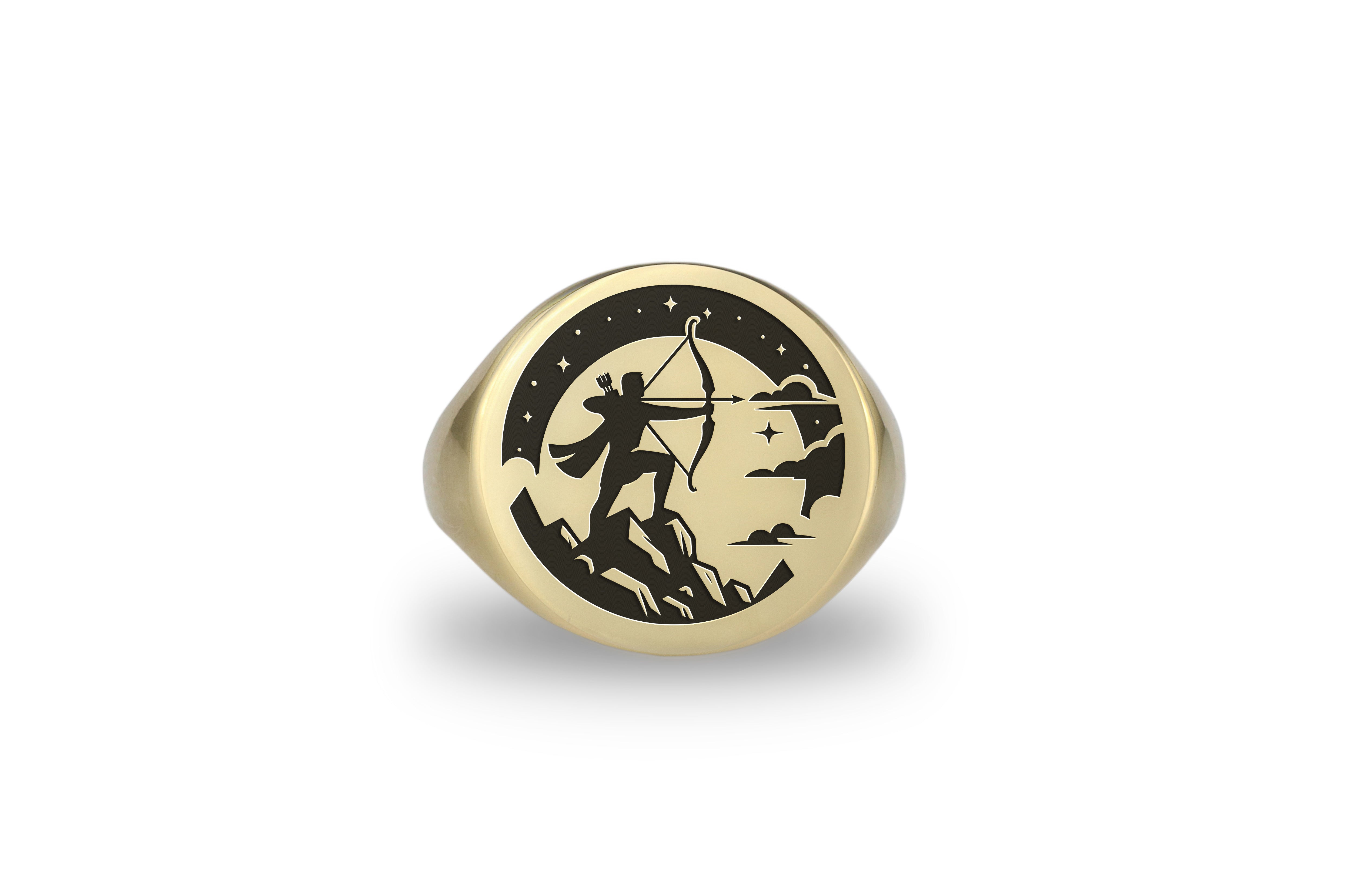 Fantasy Archer Signet Ring