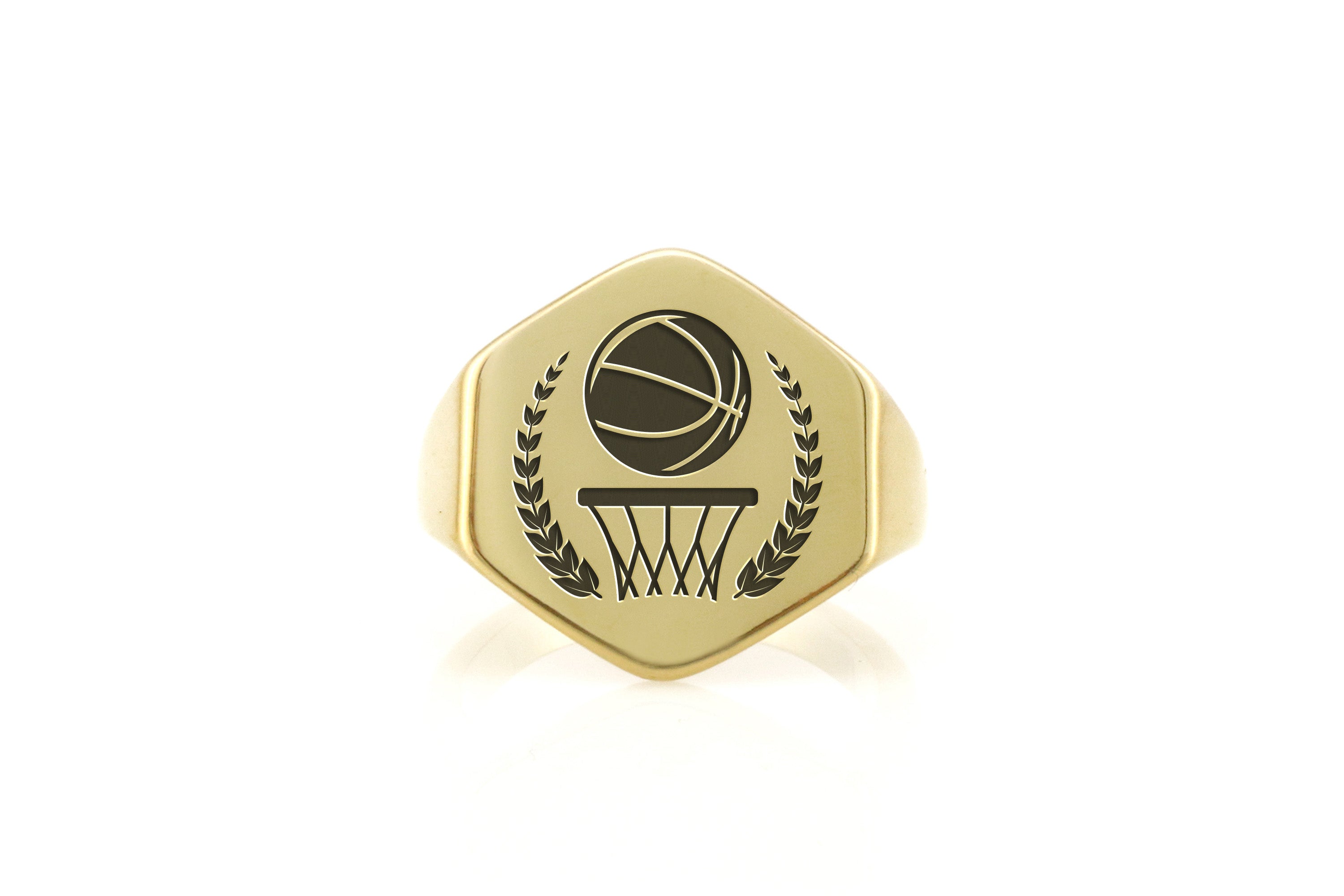 Engraved Basketball Ring