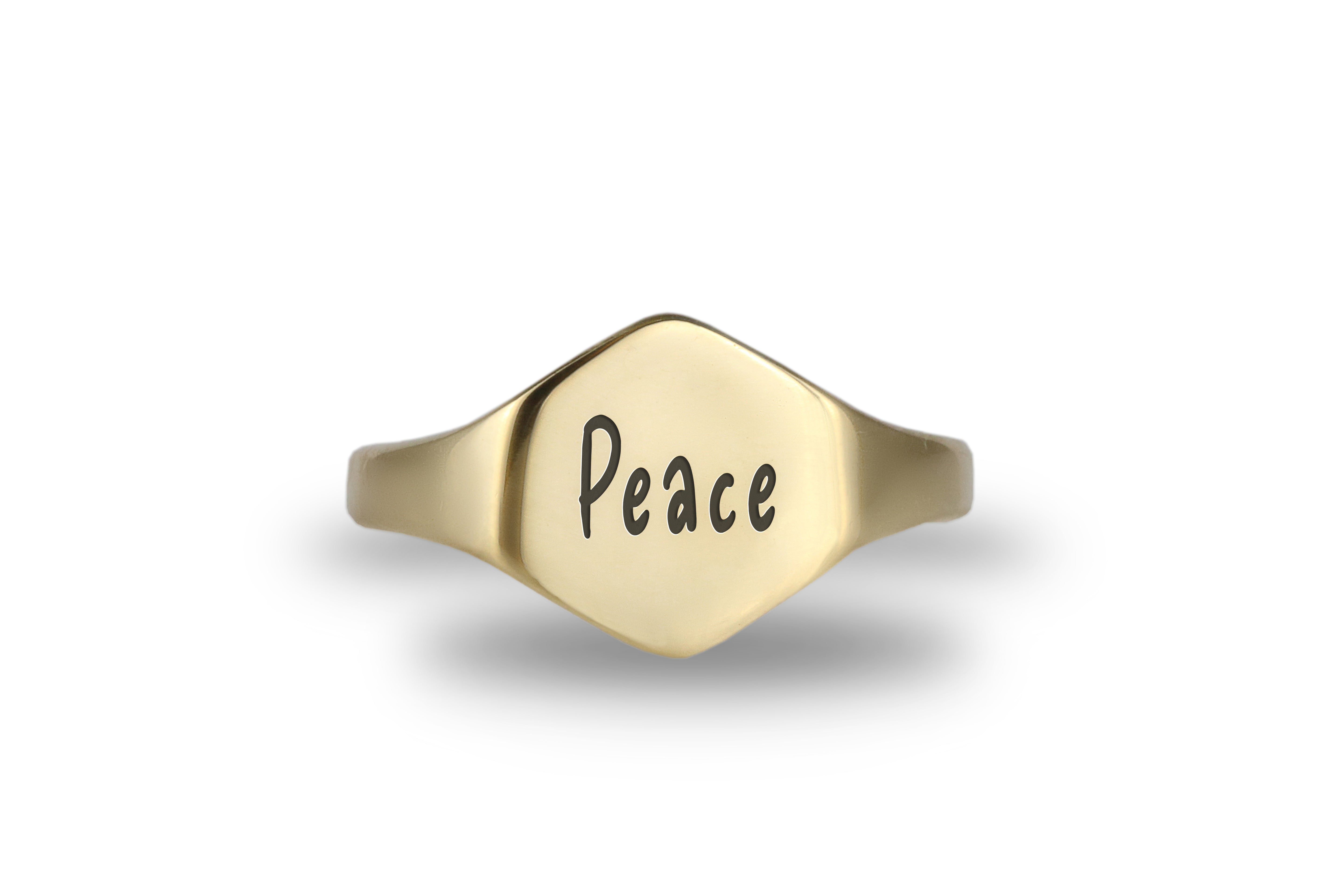 Custom Text Signet Ring