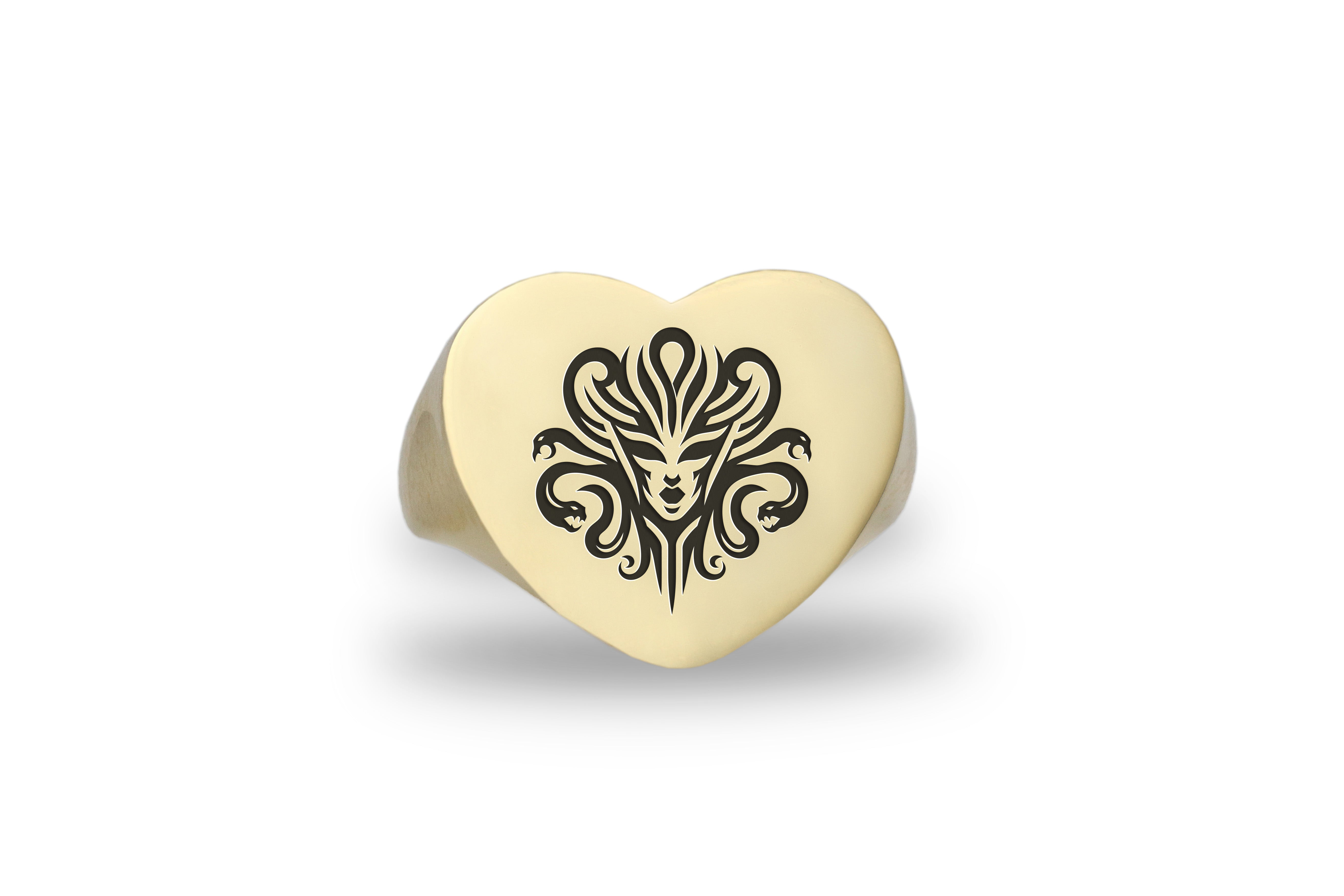 Custom Medusa Engraving Ring
