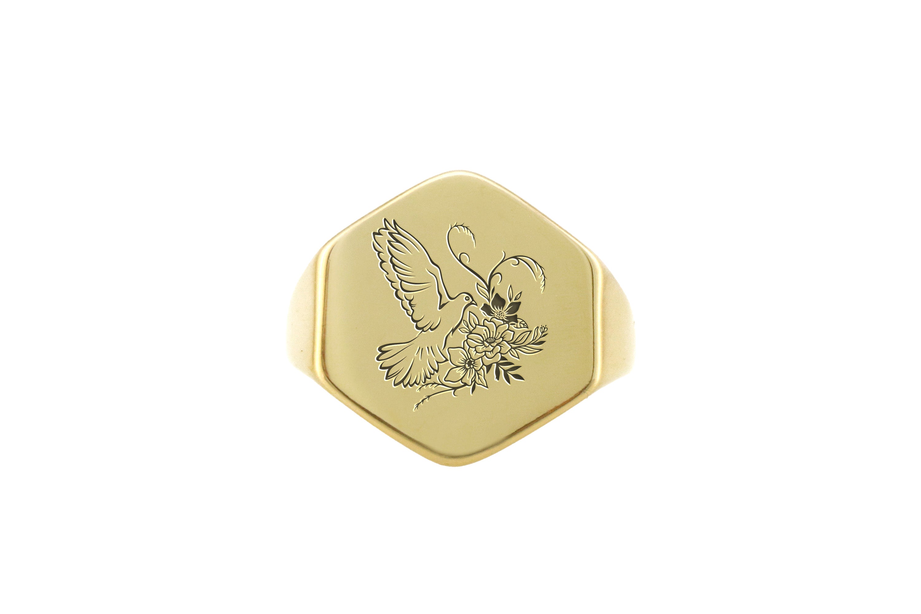 Floral Pigeon Statement Ring