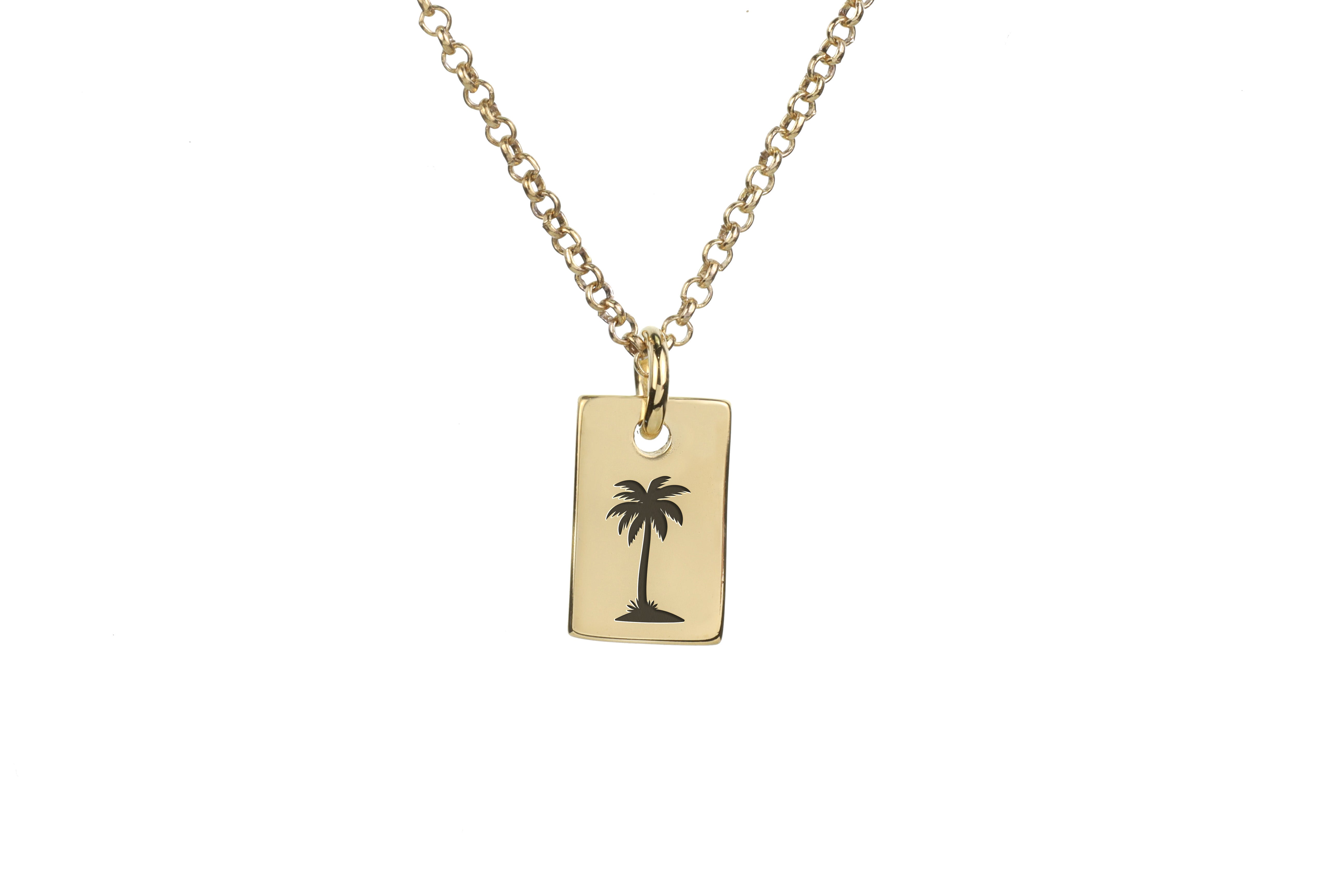 14k Gold Palm Tree Necklace