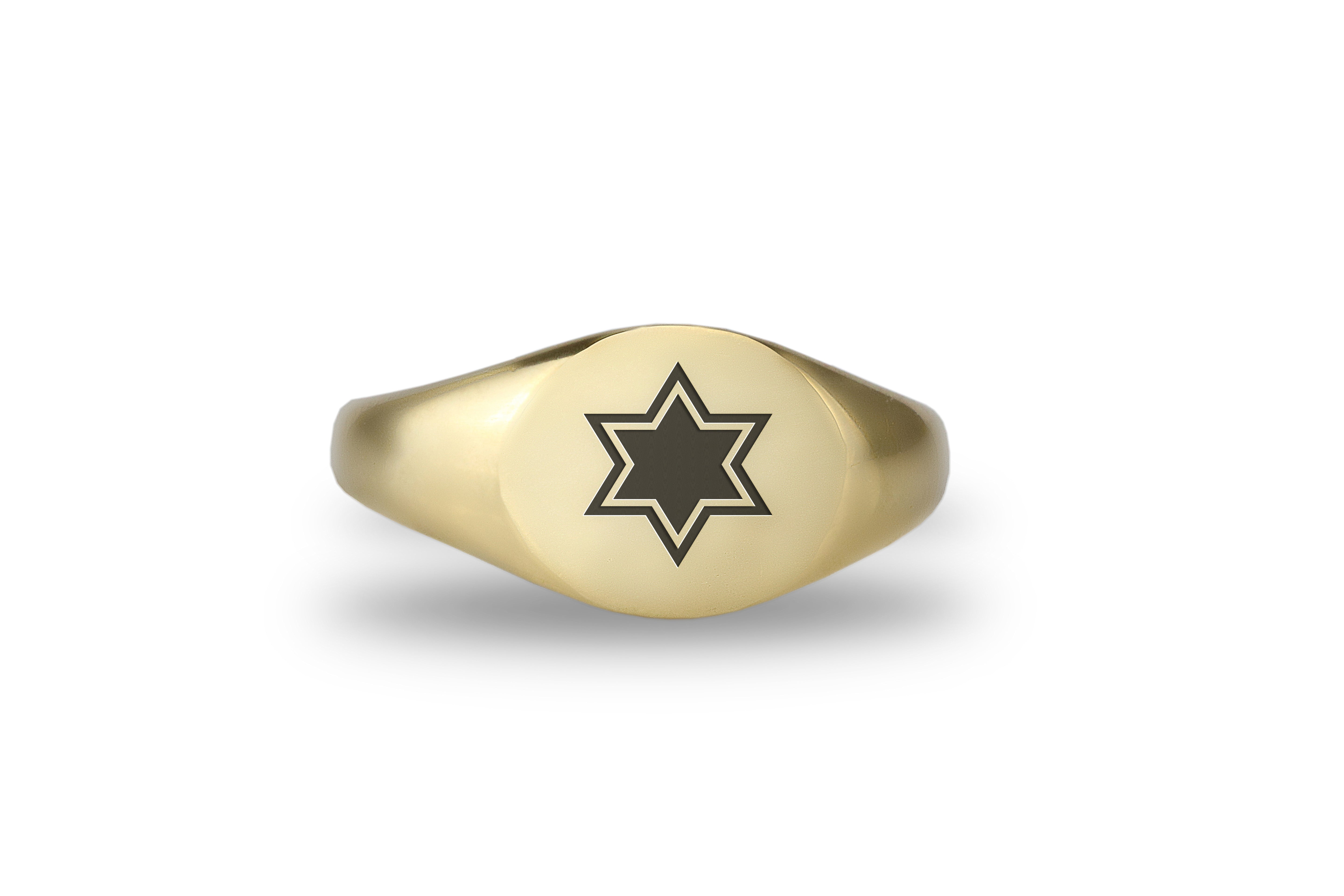 14k Gold Star Of David Ring