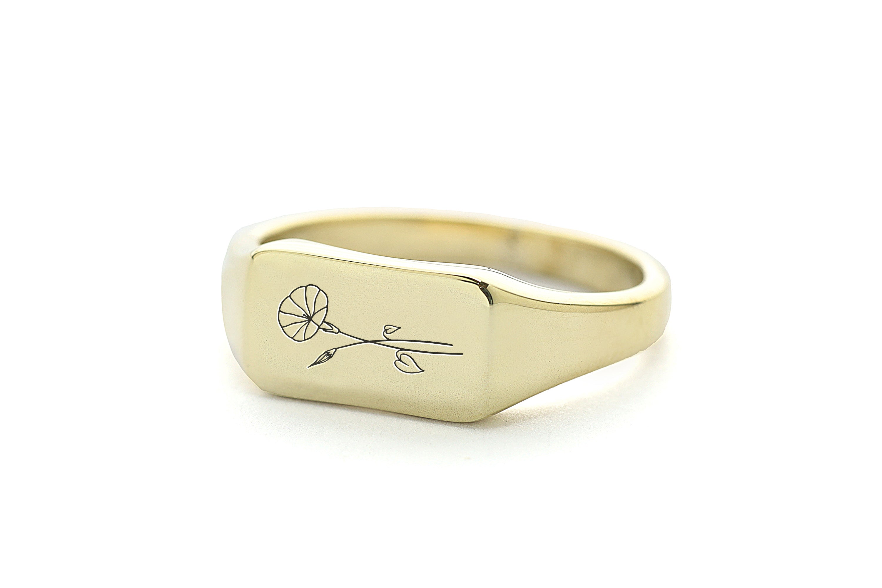 14k Gold Birth Flower Ring