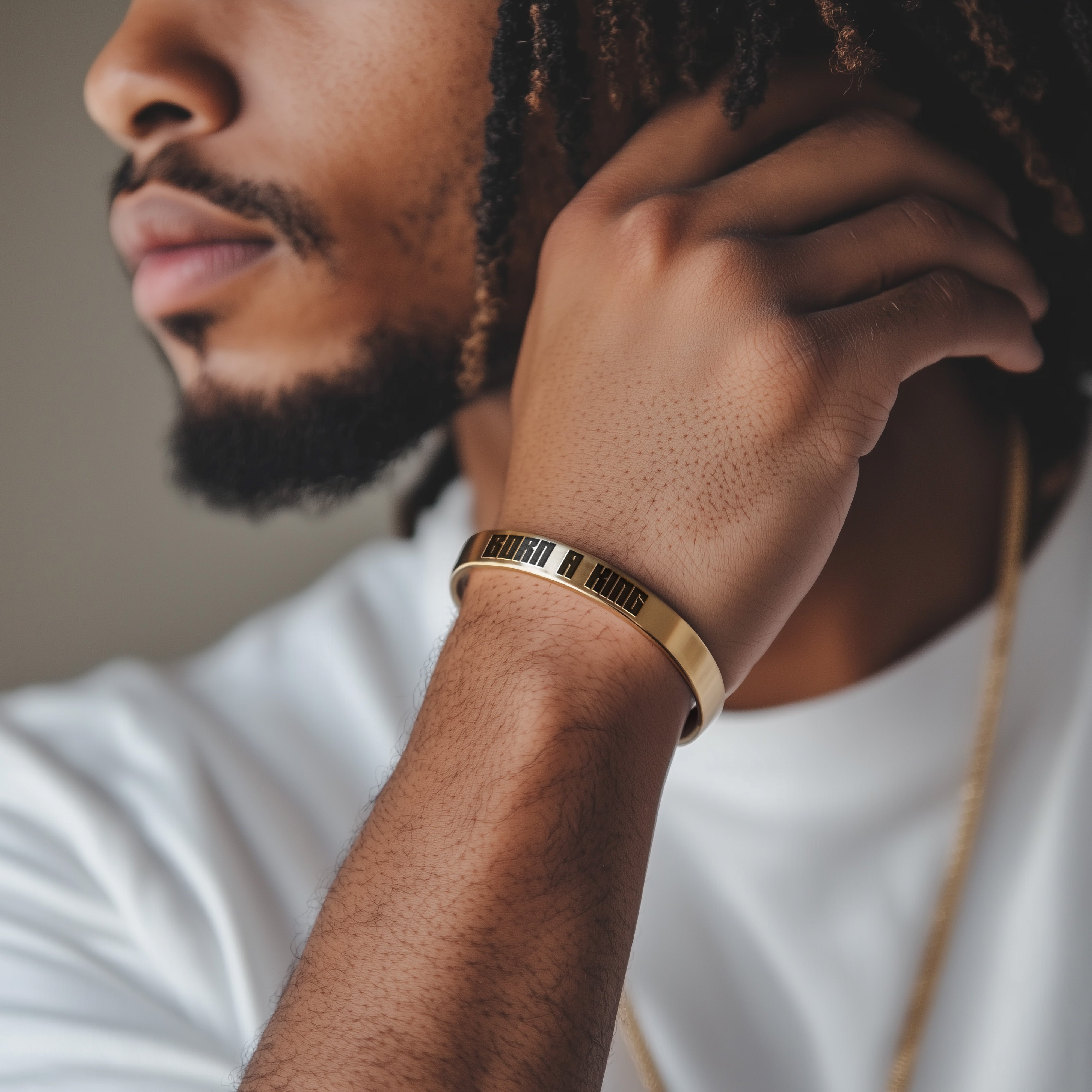 Men's Custom Text Bracelet