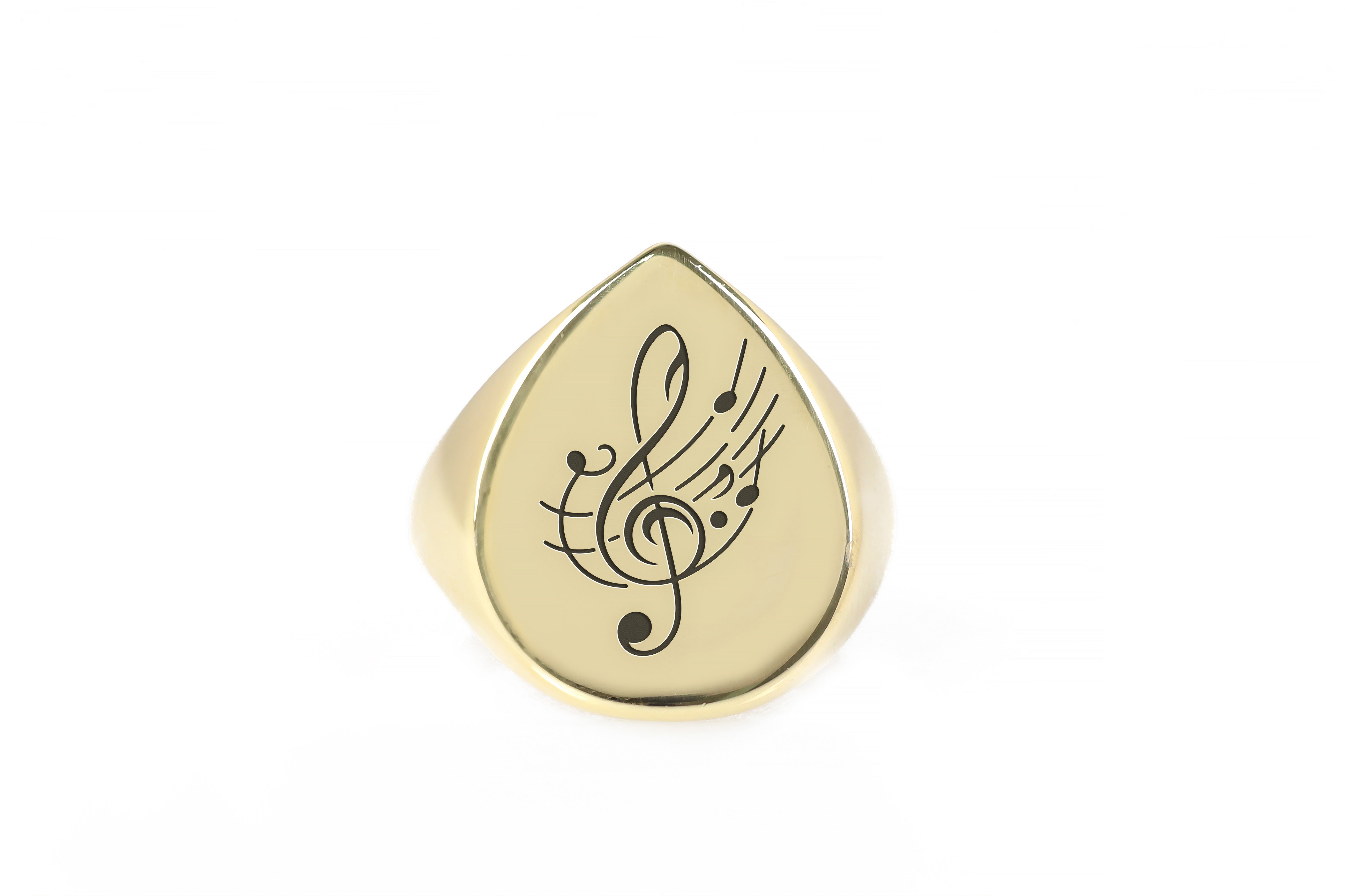 24k Gold Music Note Ring