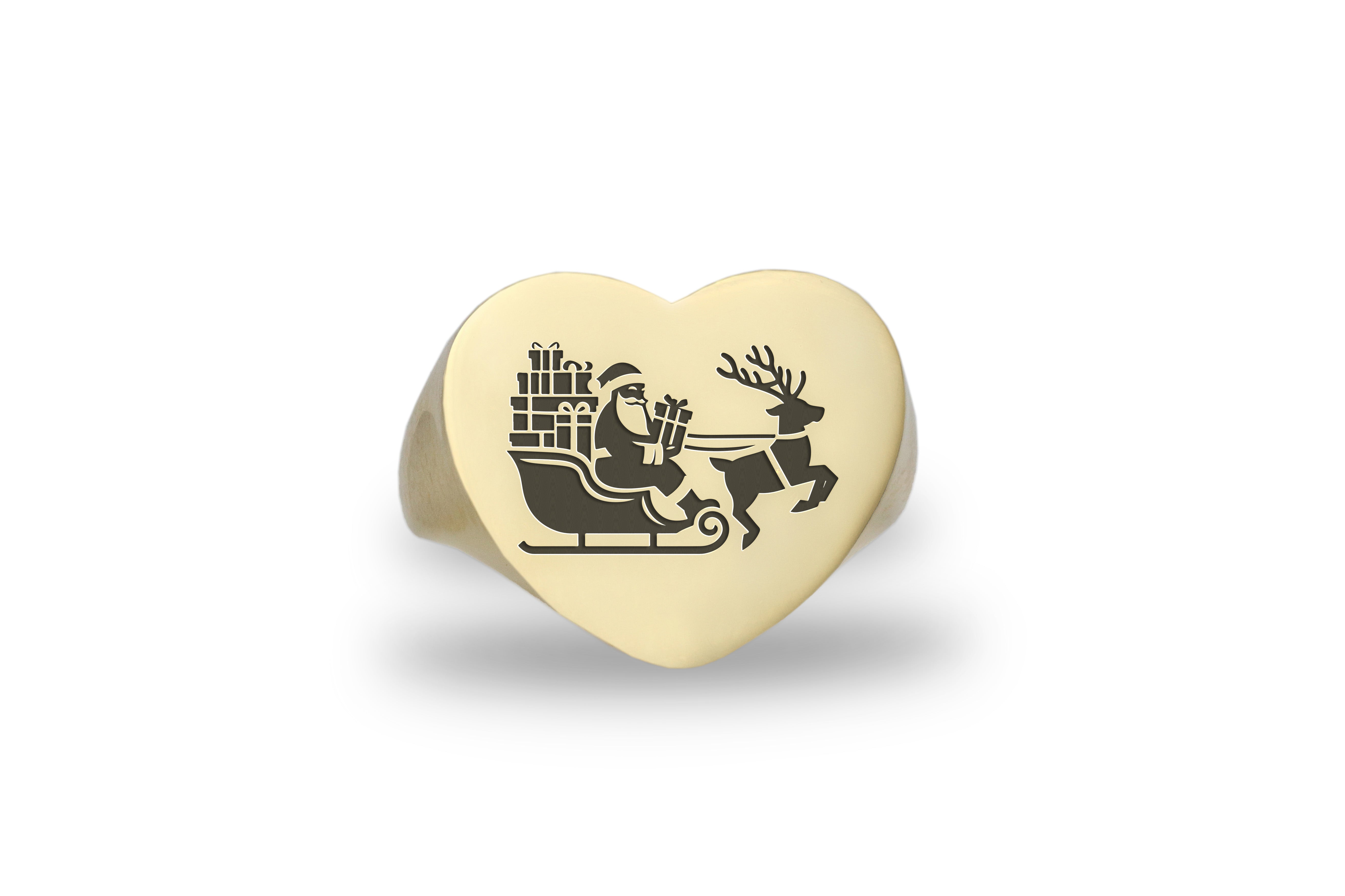 Santa Claus Gold Signet Ring