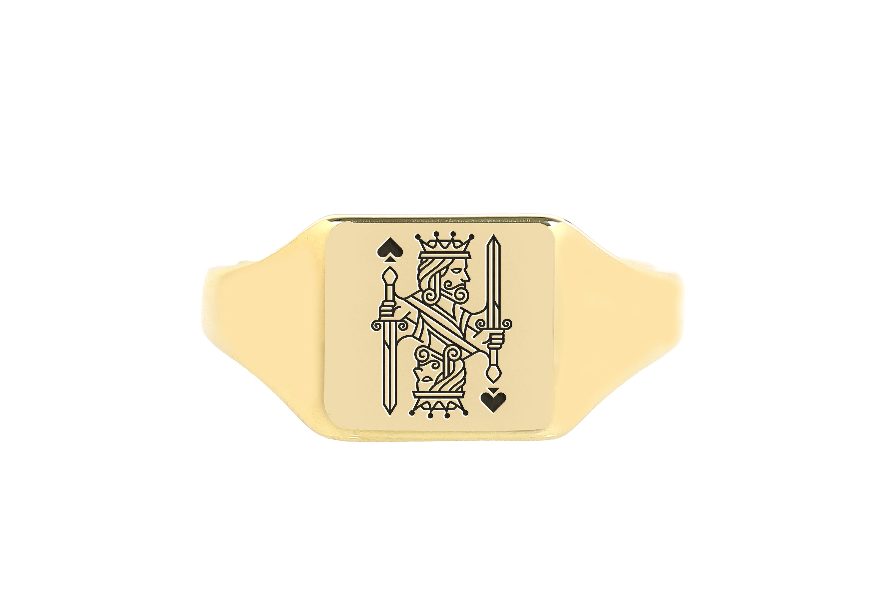 Engraved Poker King Ring