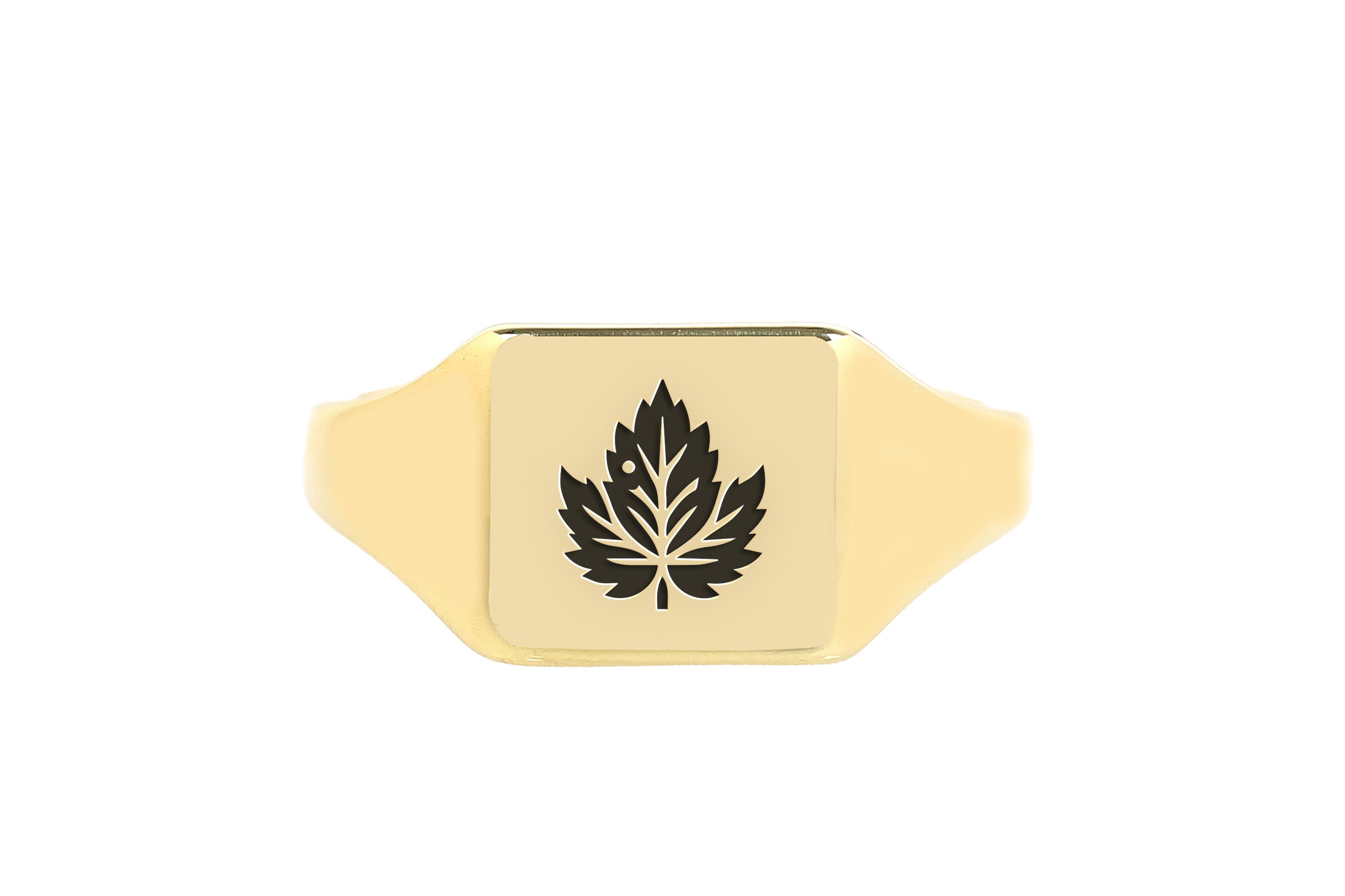 Maple Tree Leaf Signet Ring