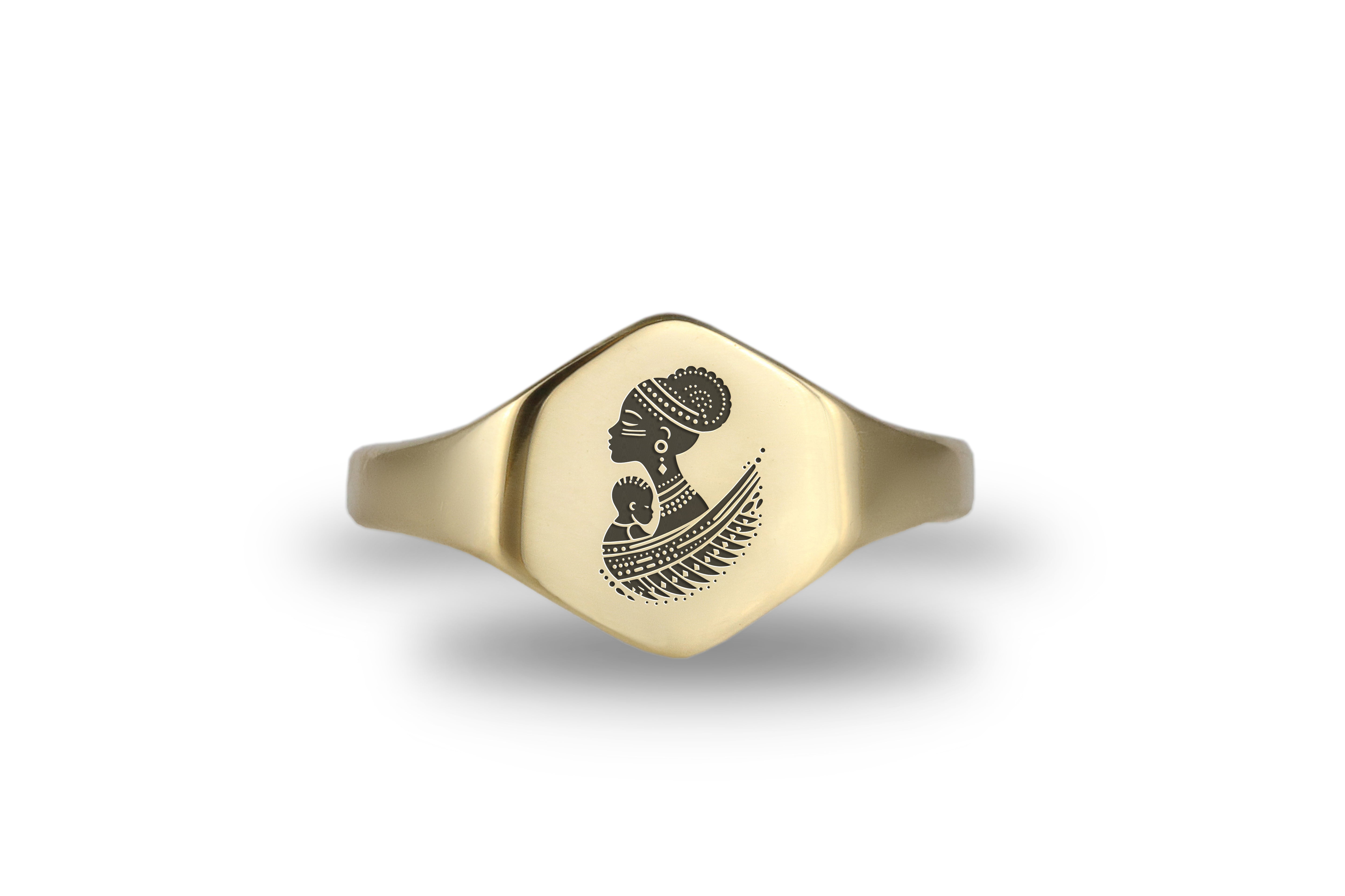 African Mom Signet Ring
