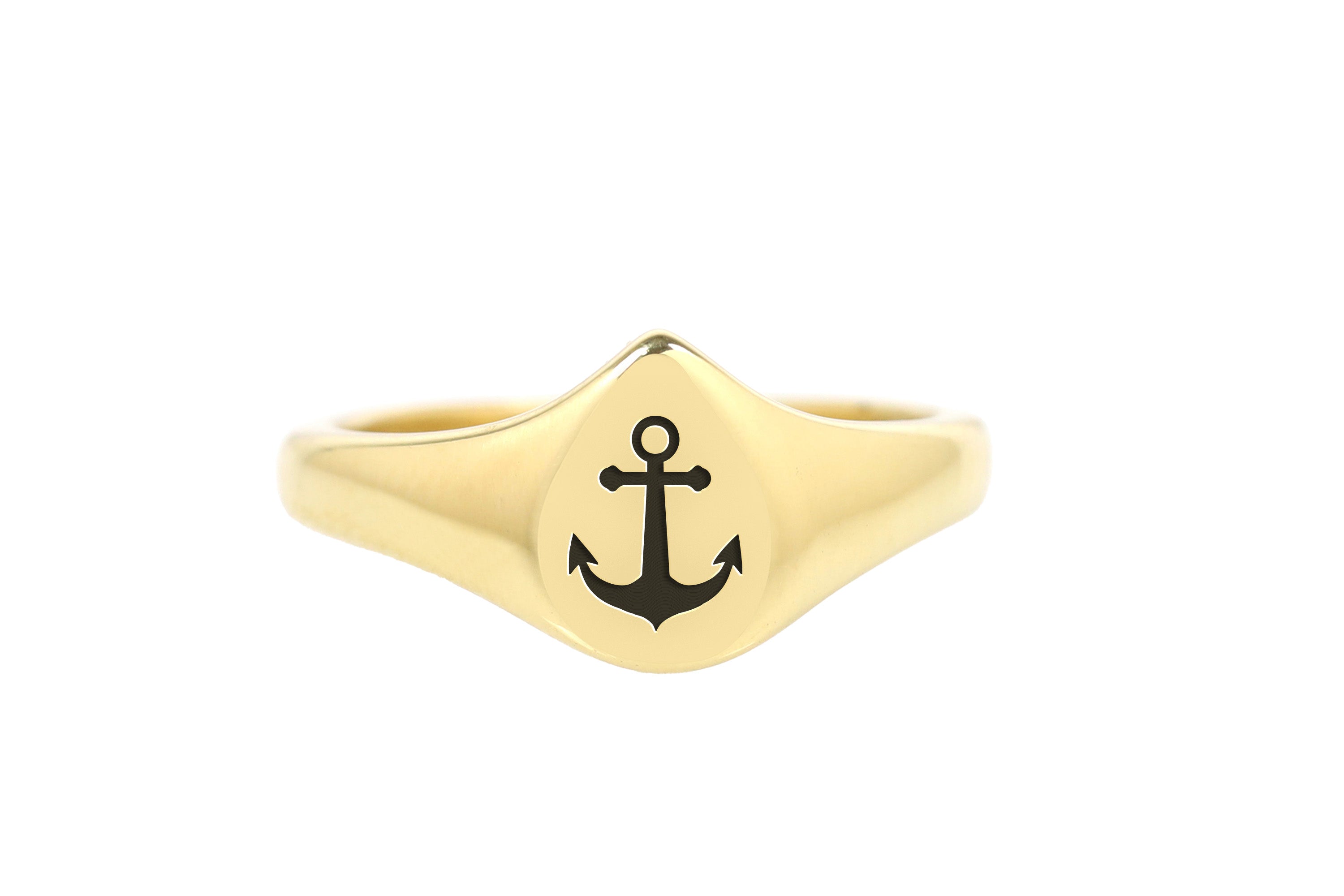 Custom Anchor Gold Ring